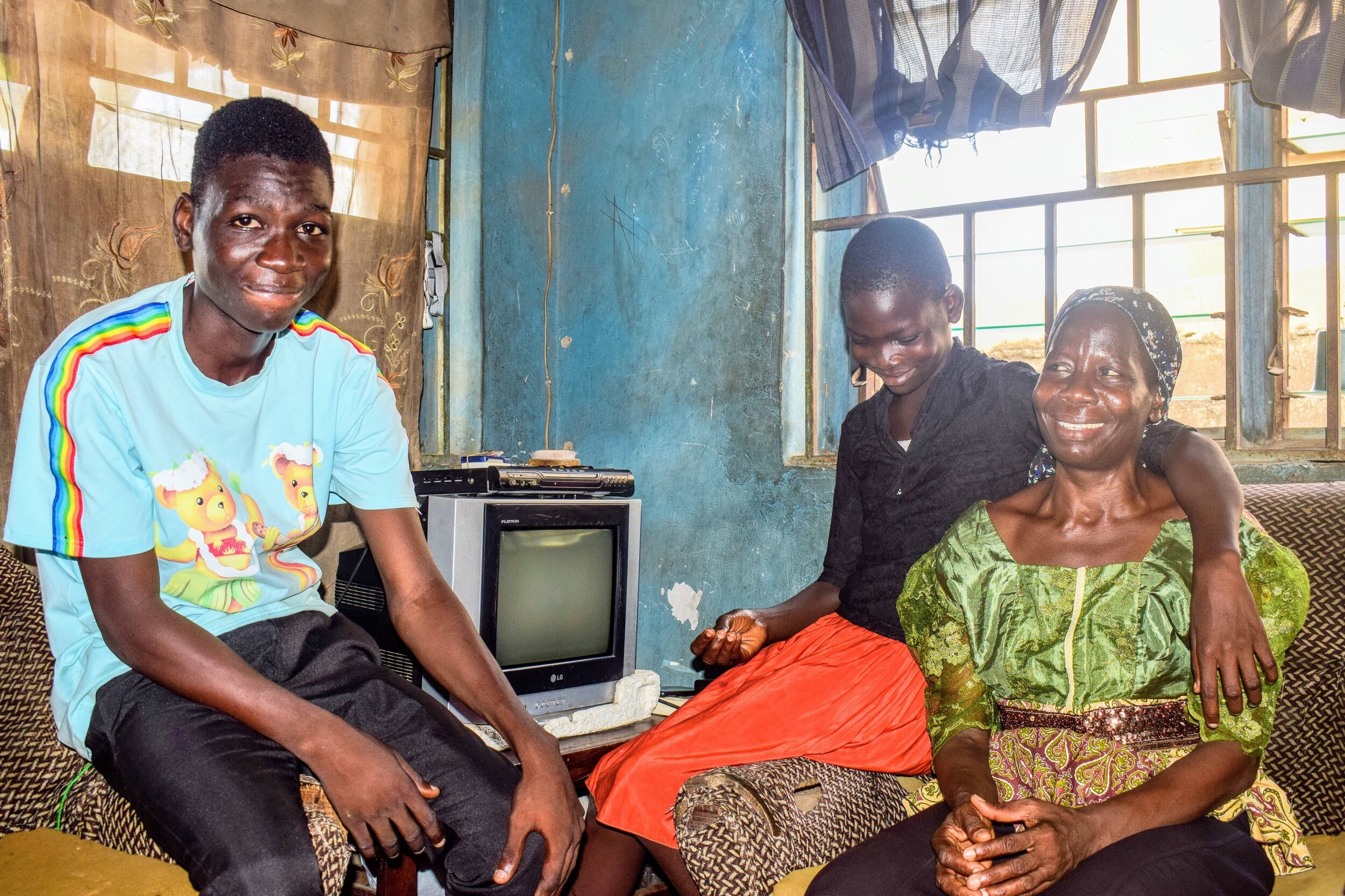 Mrs Toyin Olurebi and her children