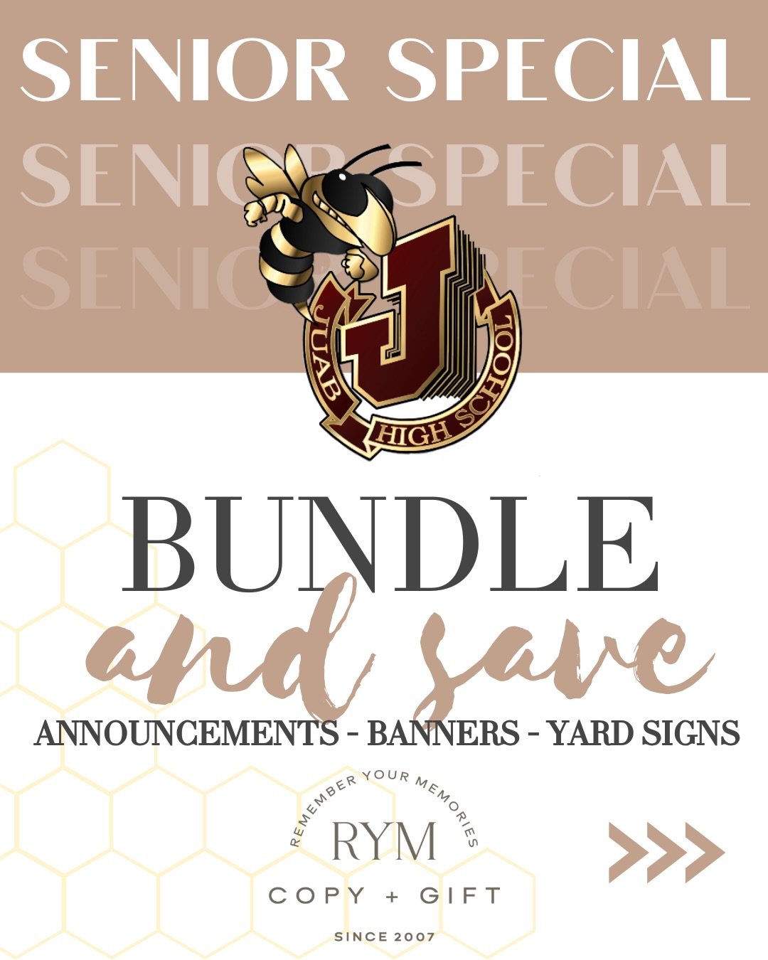 🎓✨ SENIOR SEASON IS HERE ✨🎓

Got a grad at home?! Let us take one thing off your plate 🙌

Our Graduation Bundle has everything you need to celebrate them BIG without the stress 💥

🎓 What&rsquo;s included:
✉️ 50 double-sided announcements + envel