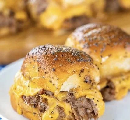Roast beef and cheddar sliders