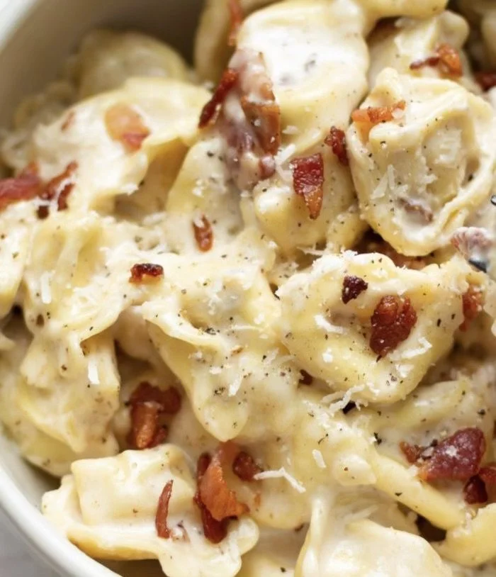 Creamy Bacon Tortellini Bake