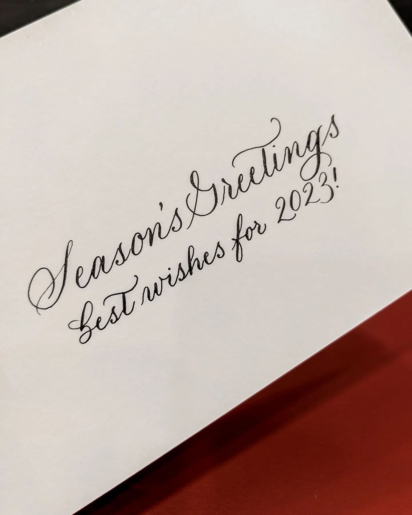 I don't have anything profound to say, all I have is - 2022, I'm over you. Let's gooooo 2023, I am SO ready and tbh I deserve to have an incredible year 🥂🎉🍾 who's with me!?

#seasonsgreetings2023 #calligrapher #calligraphyevent #classicwedding #bl