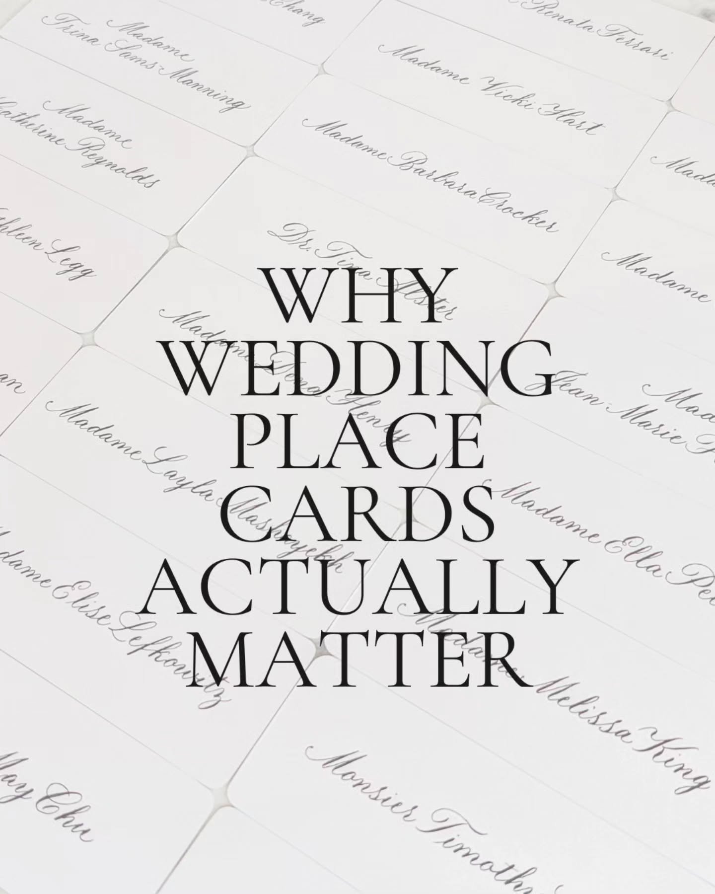 Hello hello friend!! Let&rsquo;s talk about the most underrated wedding detail of all time: place cards.

I know, I know&mdash;&ldquo;Do I really need them? Won&rsquo;t people just&hellip; figure it out?&rdquo; Bestie, no. No, they will not. 😭

Inst