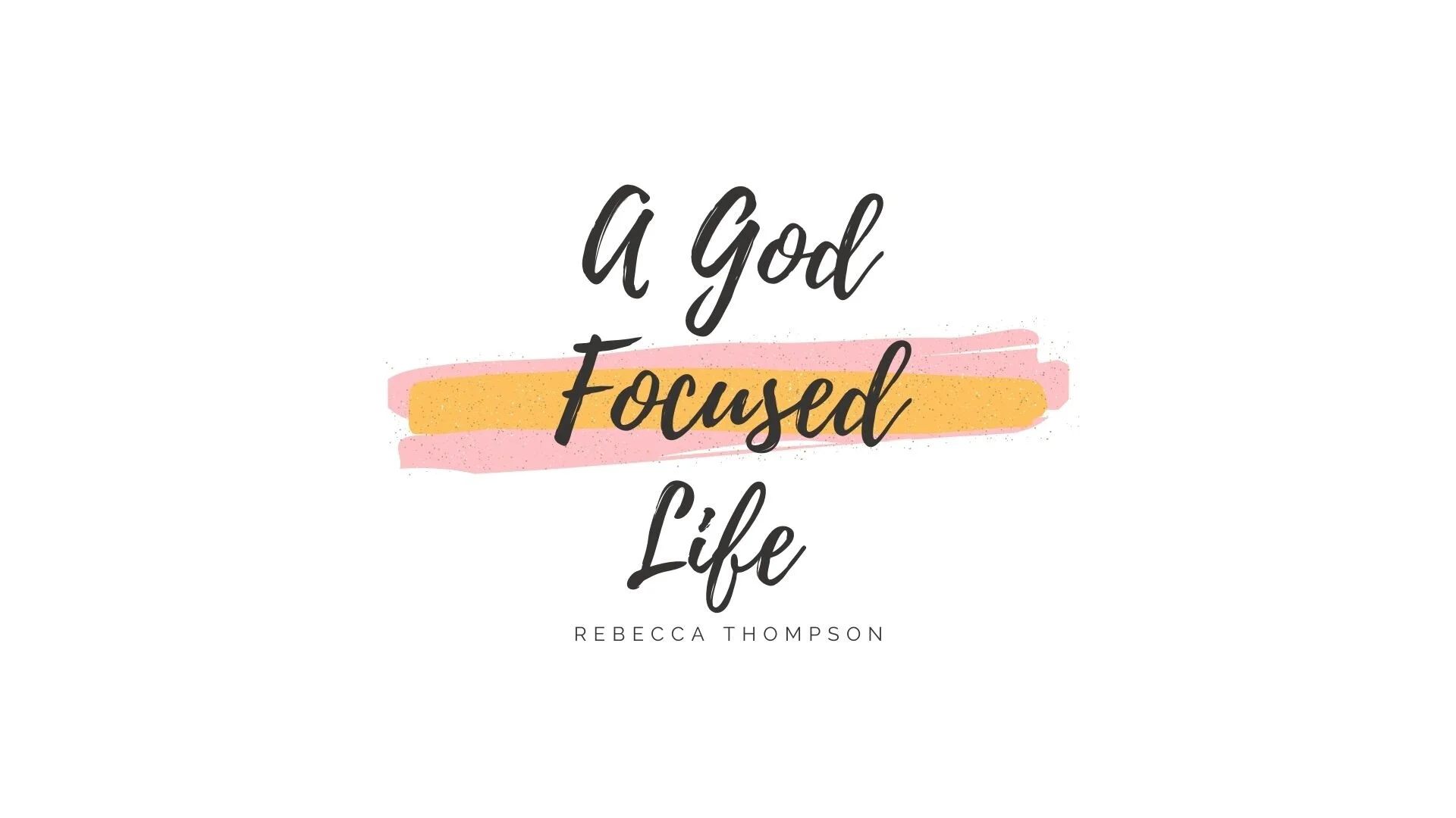 13. Moses and How "A God Focused Life" Got Started