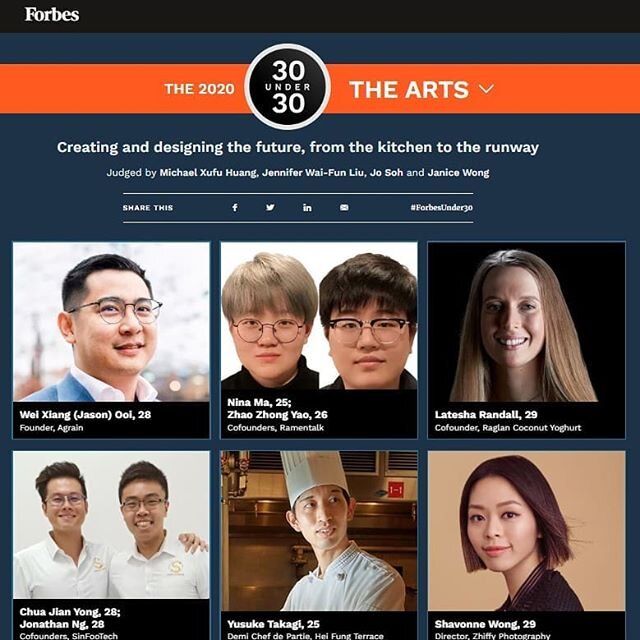 What an honour it is to be included in the Forbes 30 under 30 Asia list! 
These are incredibly difficult days for all of us and it might get harder from here before we see light at the end of the tunnel. 
That is what makes celebrating the little thi