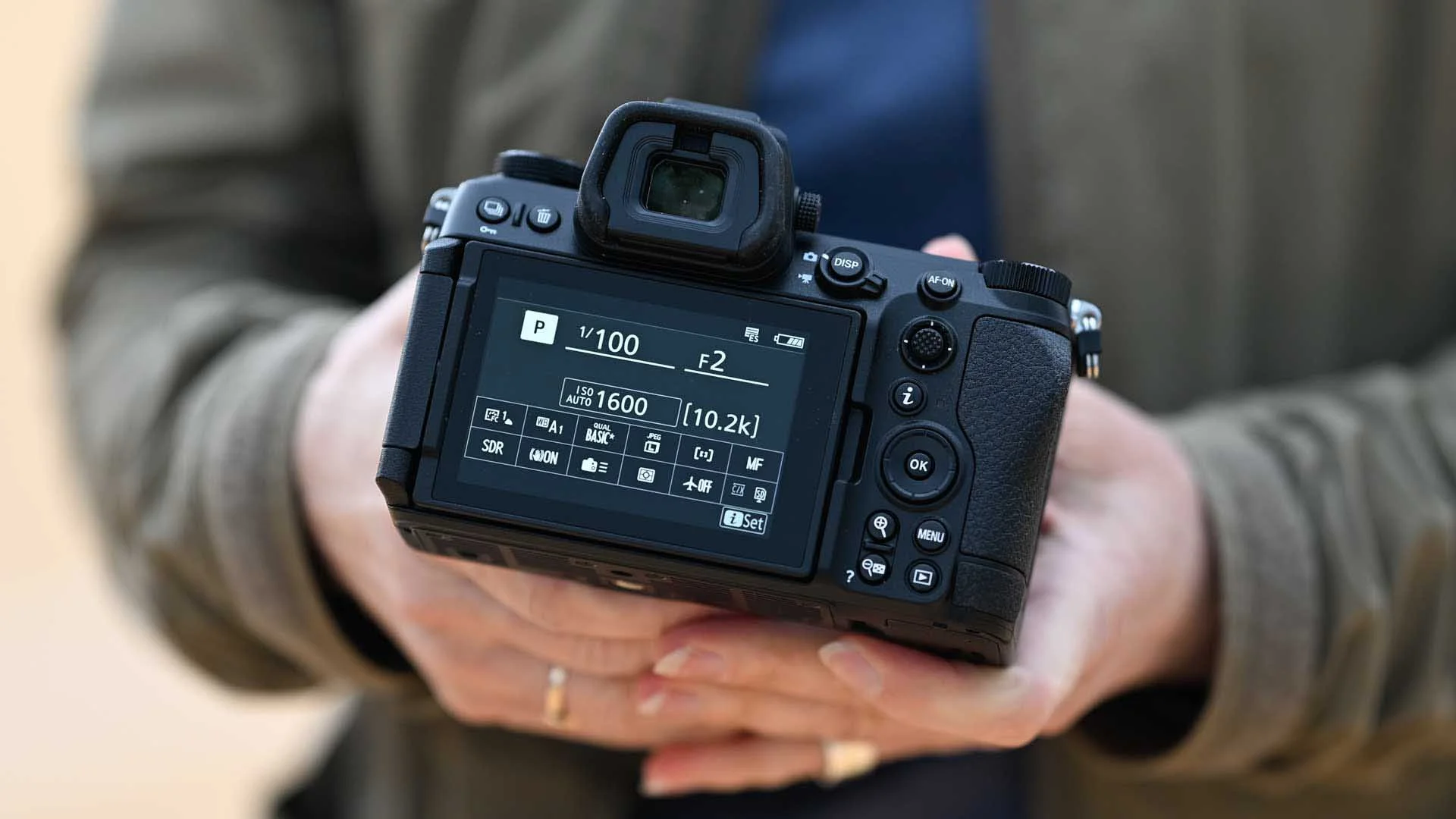  The joystick on the back of the Nikon Z6 III is well-positioned and has a stippled texture to give it grip. 