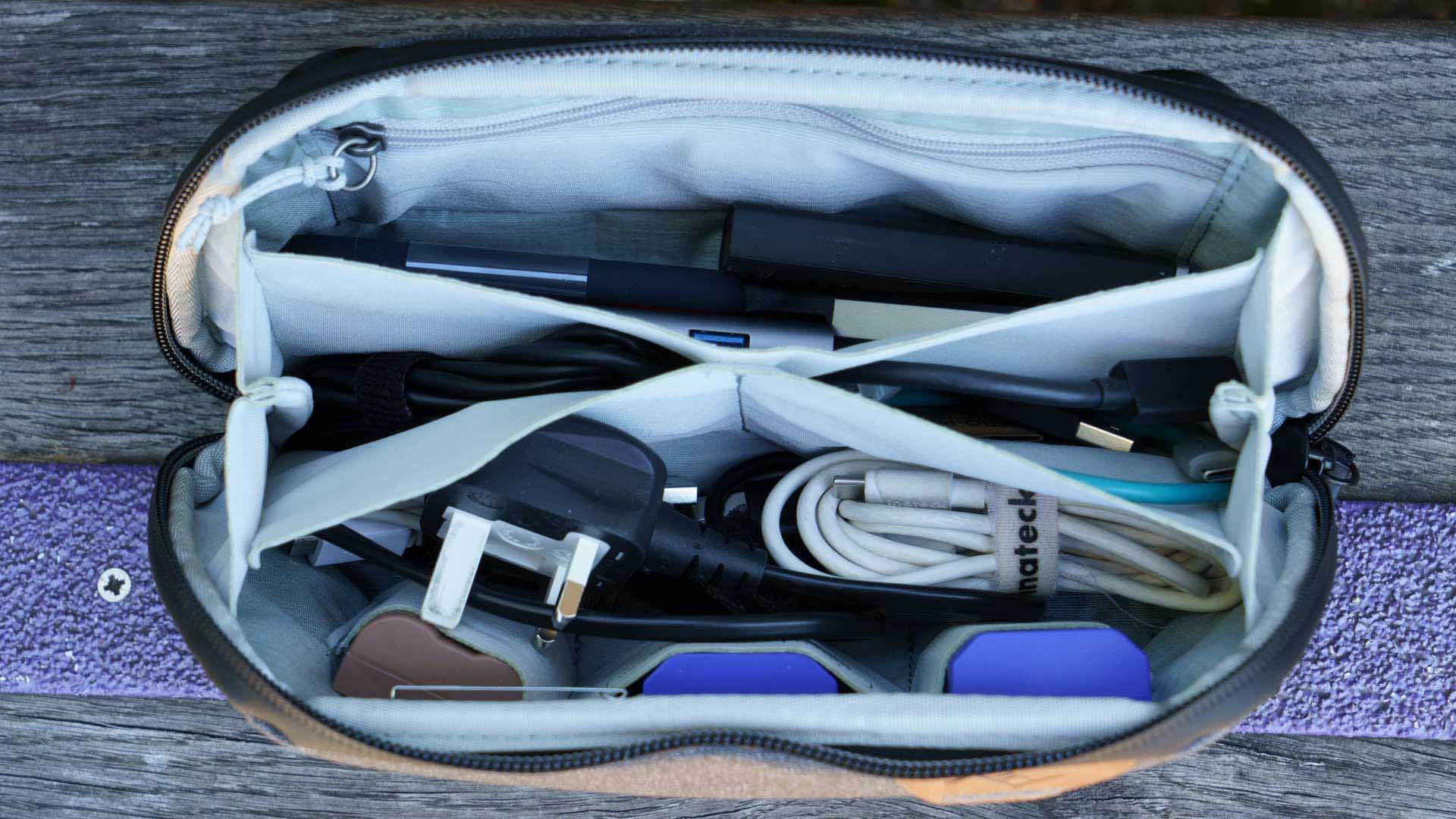  It’s surprising how much stuff you can fit into the Small Tech Pouch. 