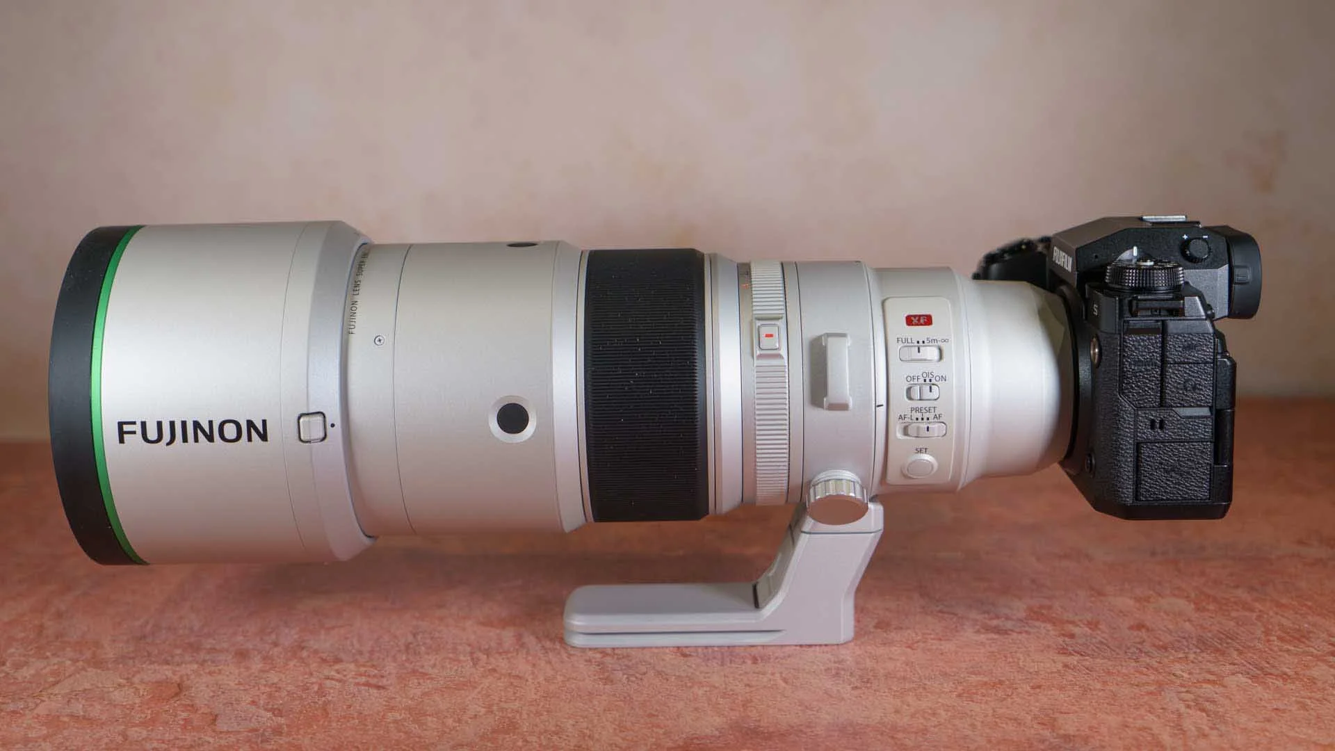  Fujifilm supplies the Fujifilm XF 500mm F5.6 R LM OIS WR with a lens hood, tripod collar and foot. 
