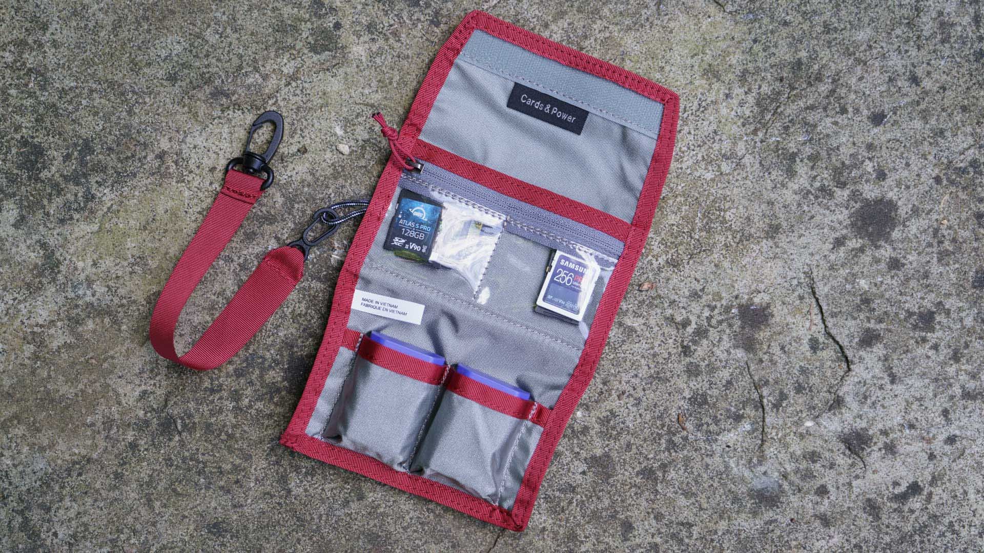  While Think Tank claims that the Cards and Power Wallet can hold up to four SD cards, I found I can squeeze as many as 12 in across the two pockets. 