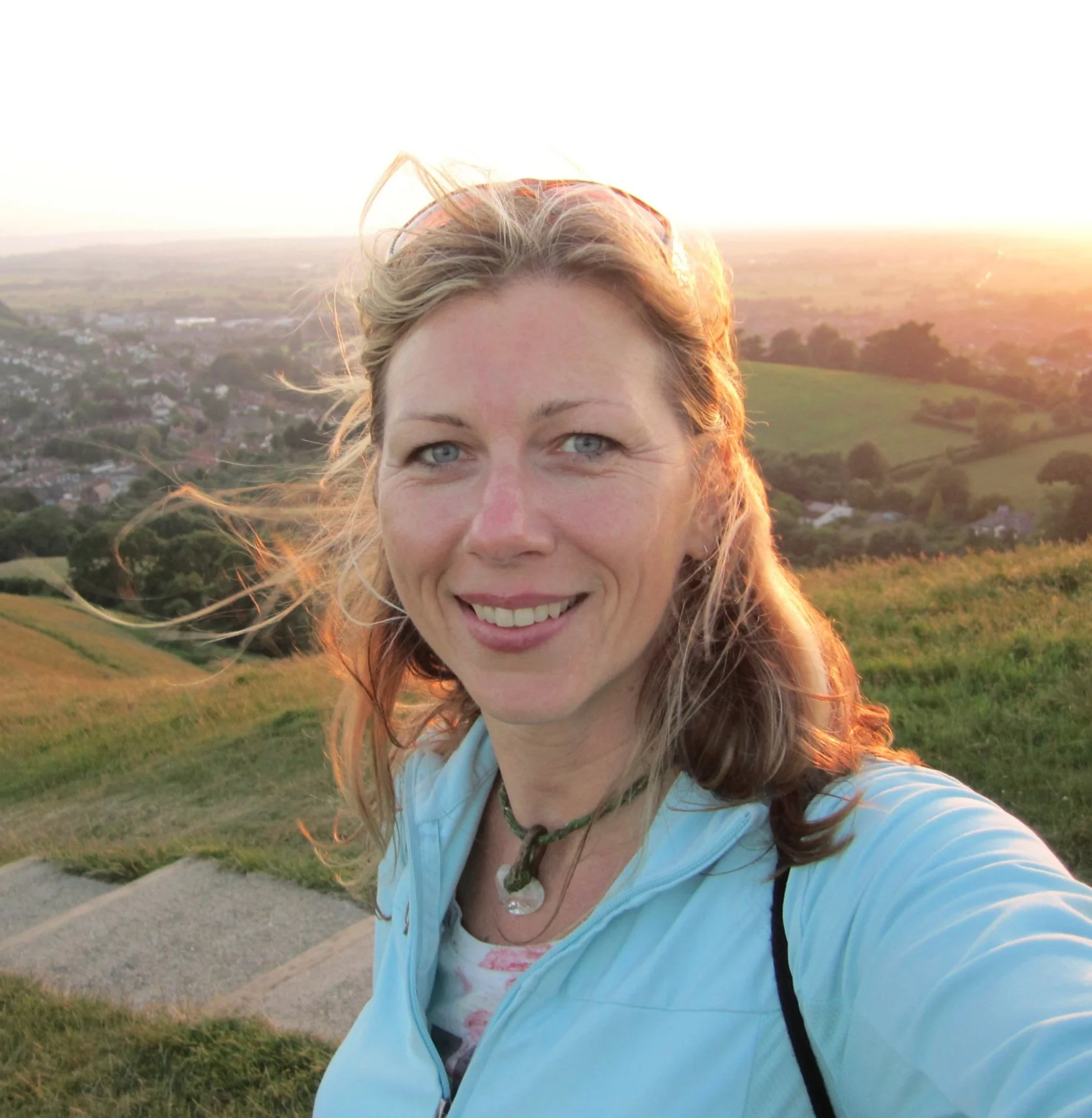 On top of the Tor in Glastonbury UK