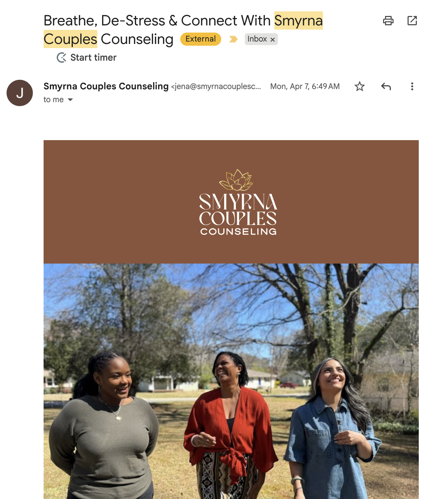 Smyrna Couples Counseling sends out updates and urges couples to consider them for their couples counseling needs.