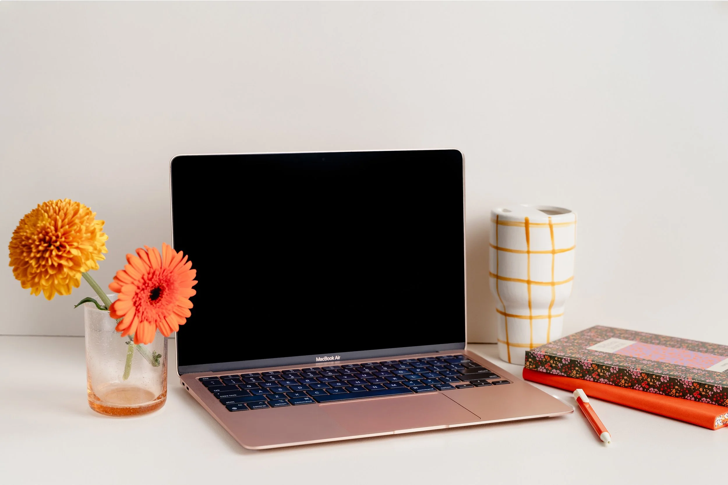 Computer Icon With Flowers