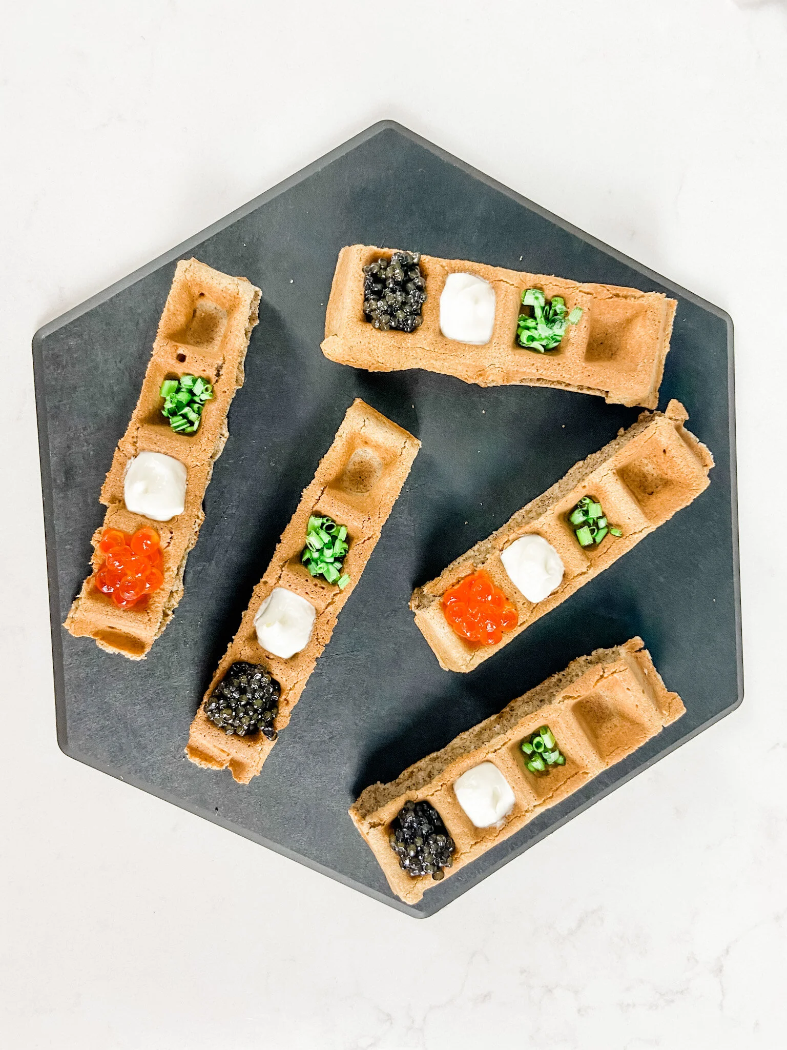 Waffle Sticks with caviar — Tsar Nicoulai Caviar Buy the Best