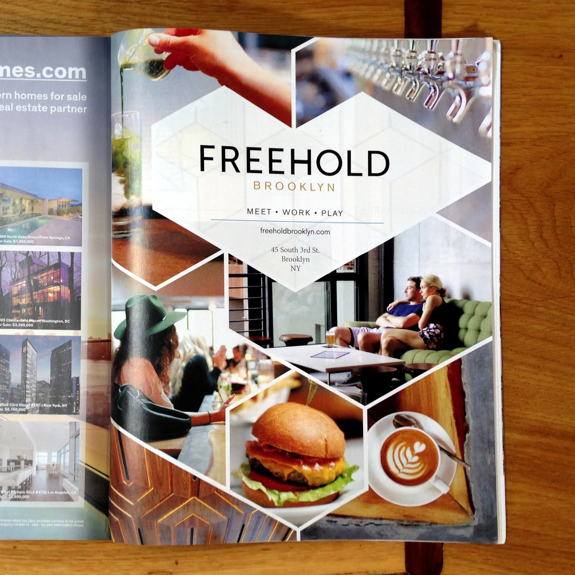 Advertising conception and design for Dwell Magazine with shapes derived from the spaces architectural elements.
