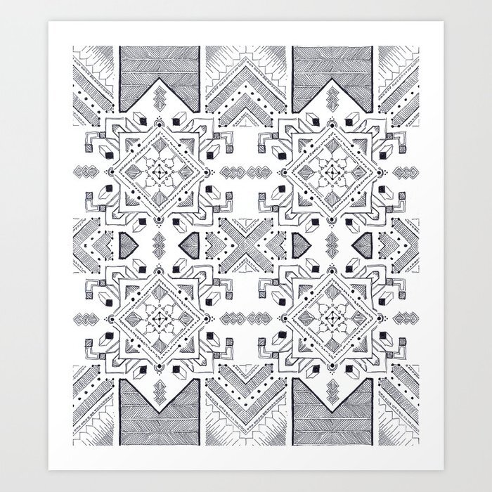 Black and White Geometric Pattern Prints