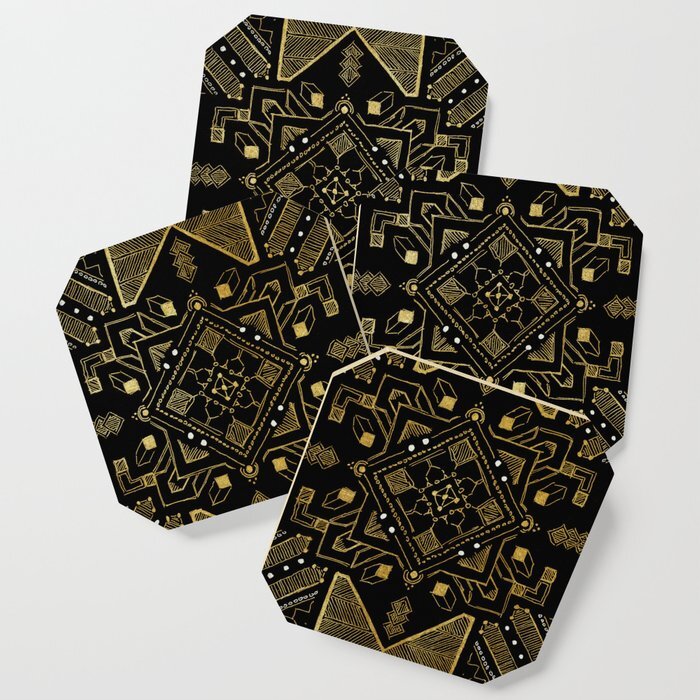 Gilded Pattern Coasters