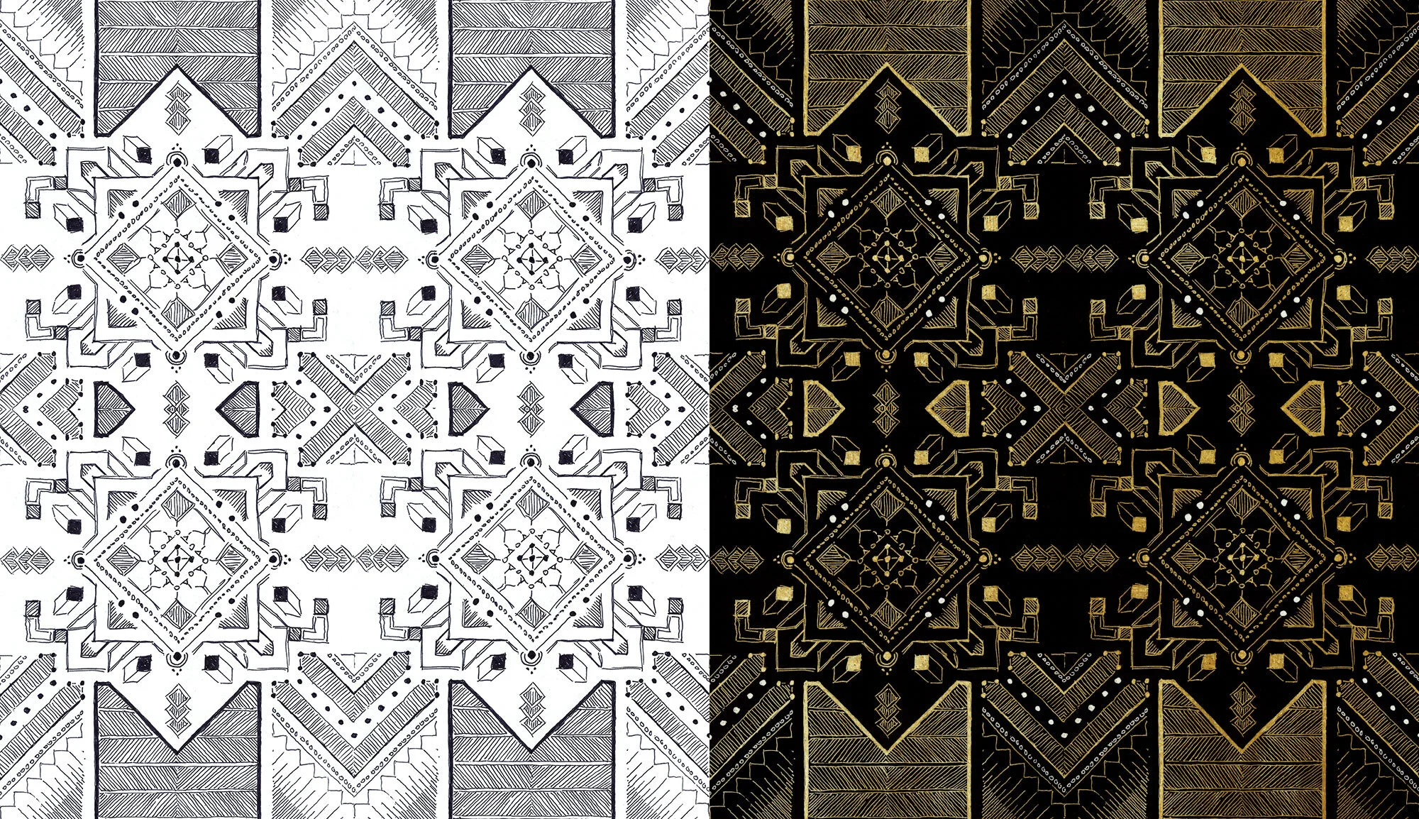 Two Toned Geometric Pattern
