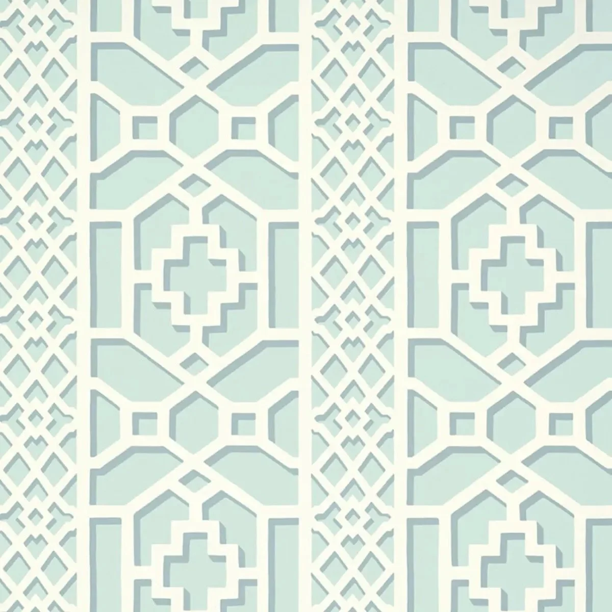 Schumacher-  Zanzibar Trellis Wallpaper
