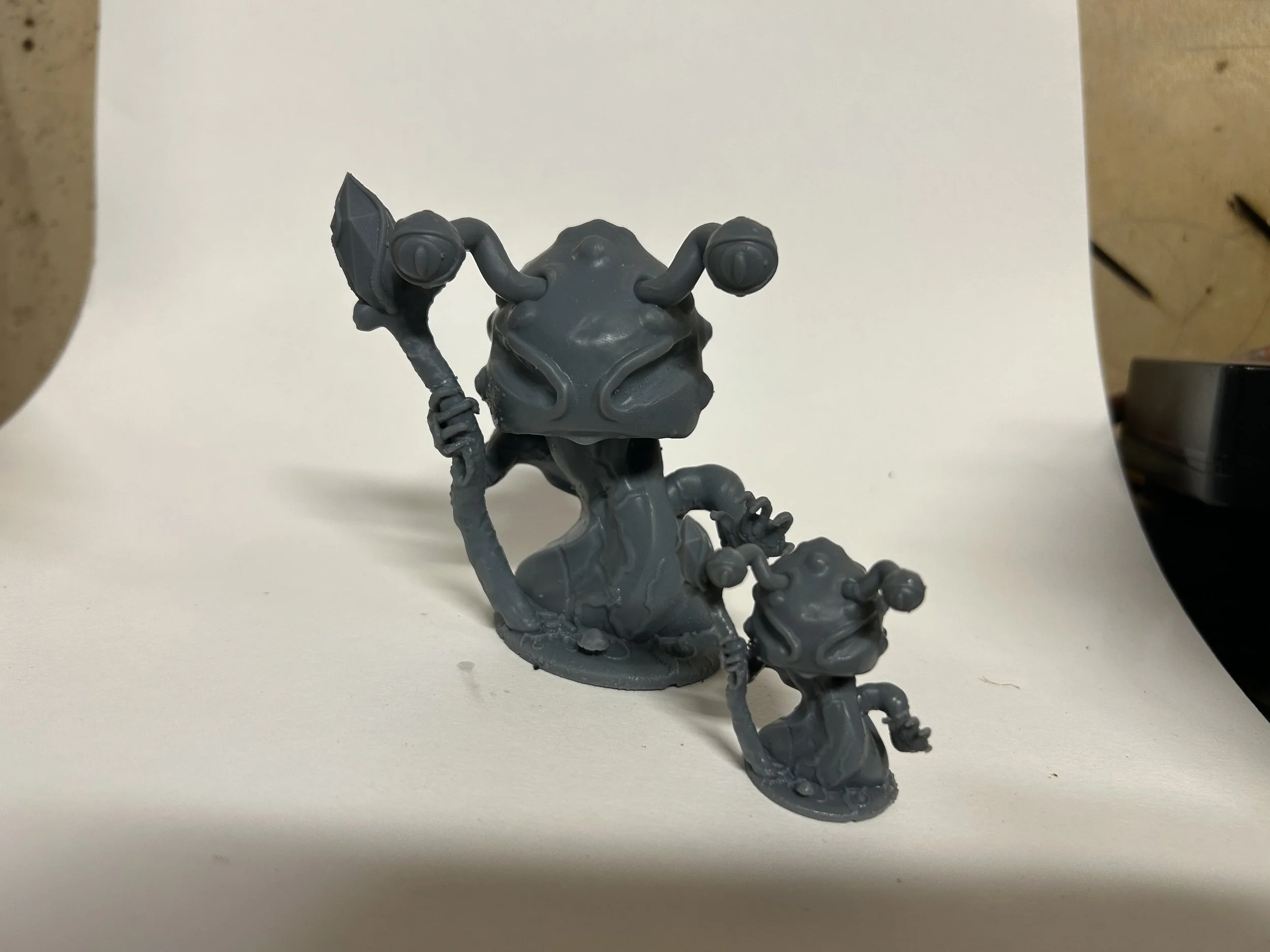  Custom Mychanid character for TTRPG game. Sculpted in Nomad. Printed in resin - large and mini size figurines 