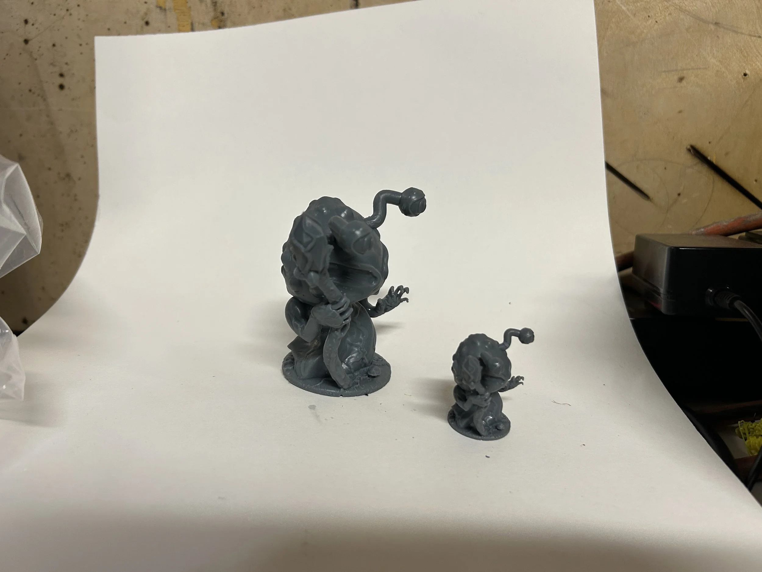  Custom Mychanid character for TTRPG game. Sculpted in Nomad. Printed in resin - large and mini size figurines 
