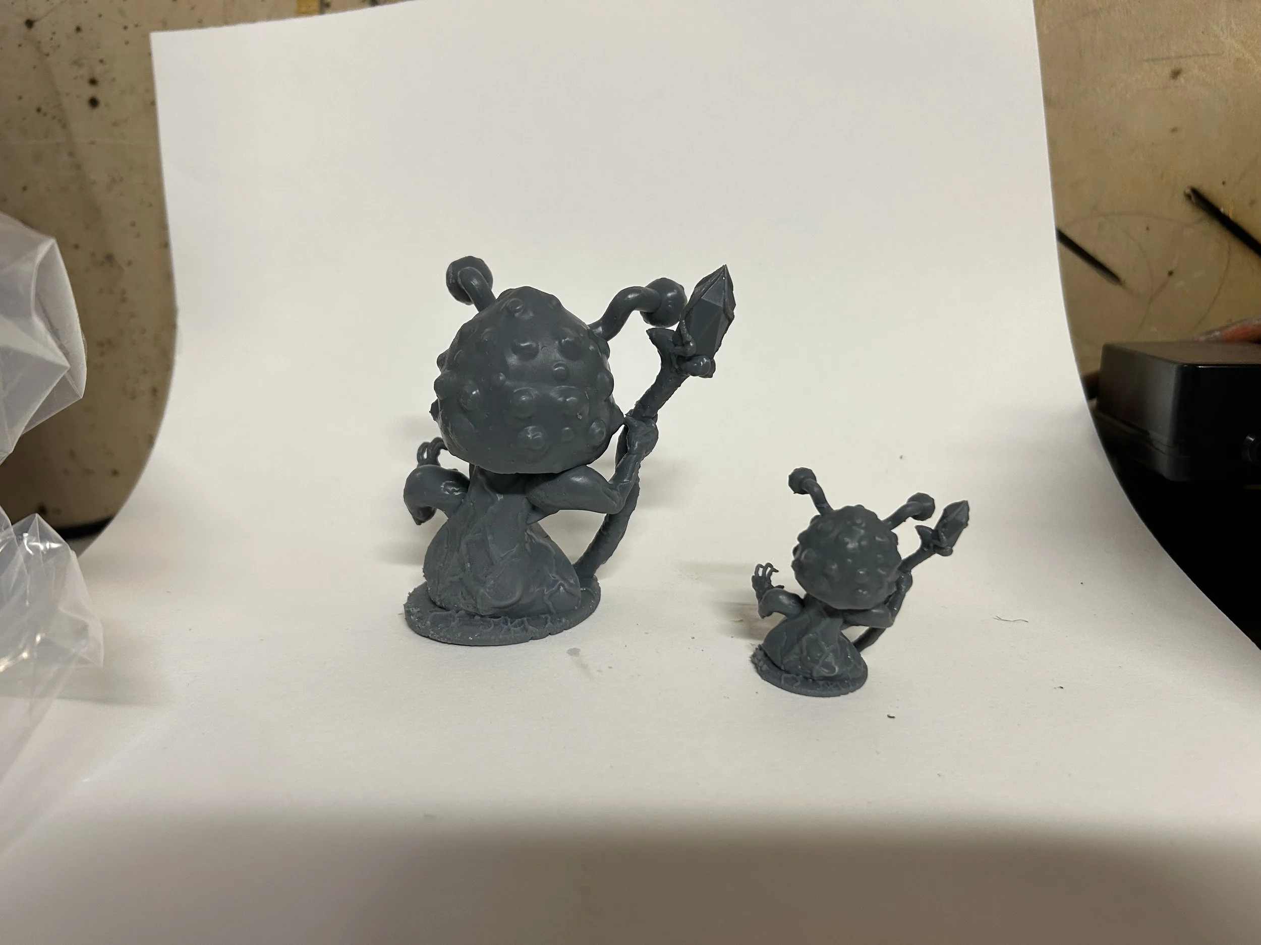  Custom Mychanid character for TTRPG game. Sculpted in Nomad. Printed in resin - large and mini size figurines 