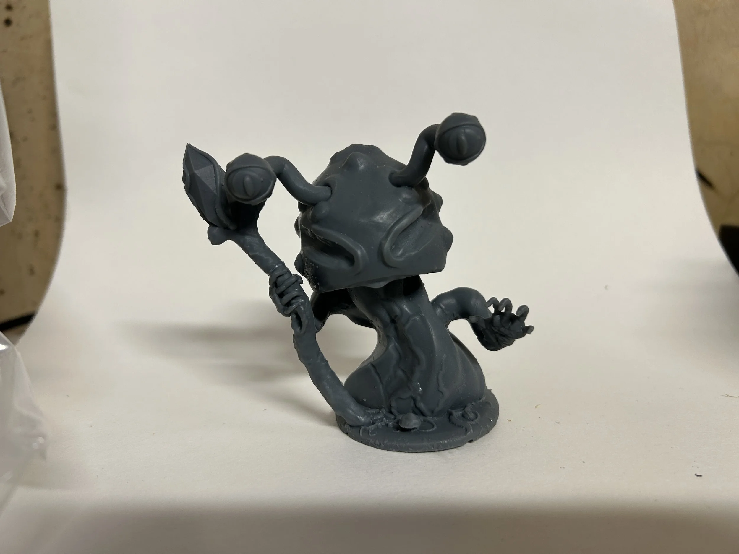  Custom Mychanid character for TTRPG game. Sculpted in Nomad. Printed in resin - large and mini size figurines 