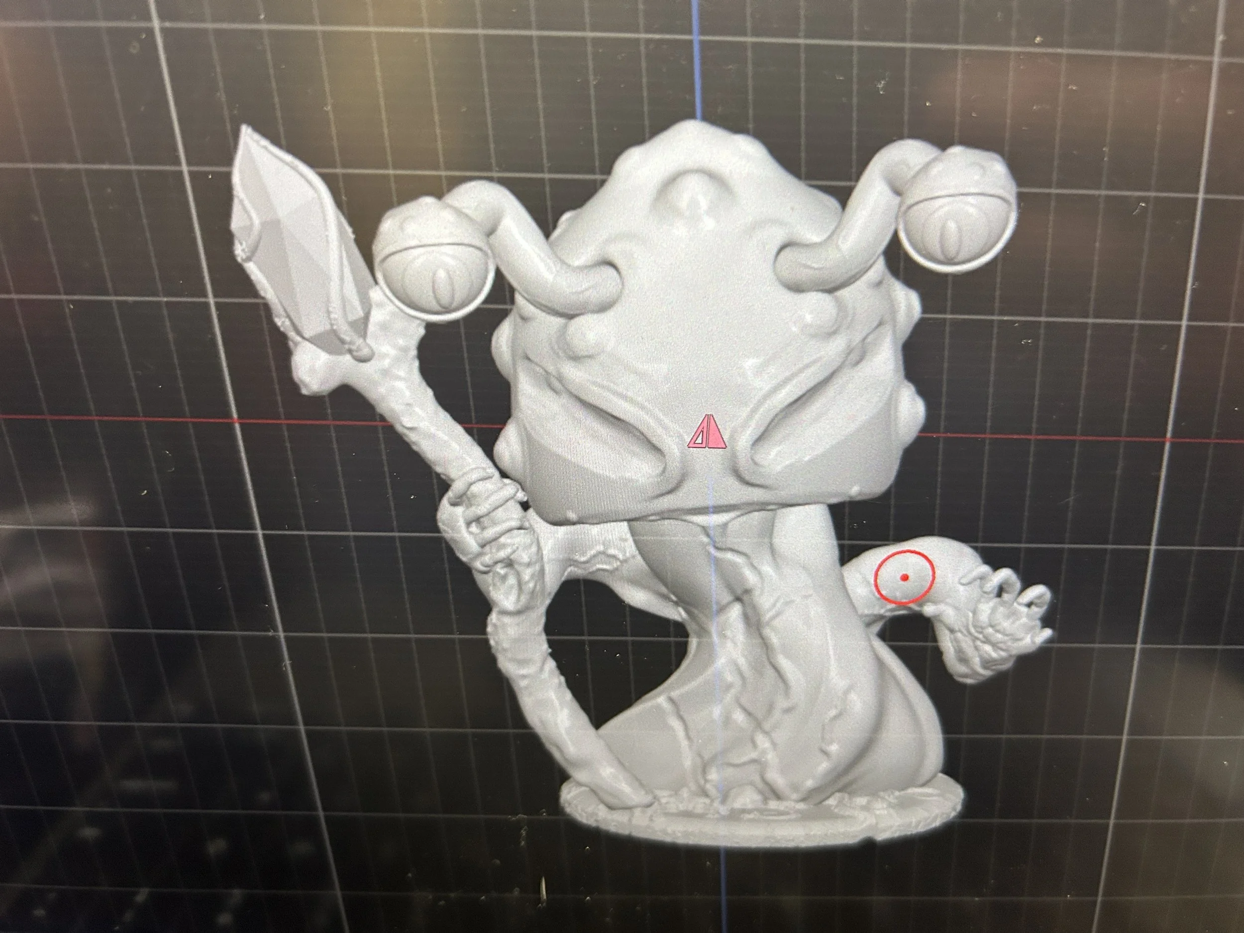  Custom Mychanid character for TTRPG game. Sculpted in Nomad. Printed in resin - large and mini size figurines 