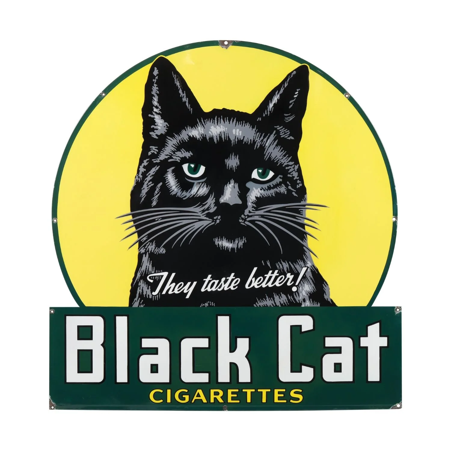 A CANADIAN BLACK CAT CIGARETTES SIGN FROM THE 1940s BRINGS $34,220 AS THE TOP LOT IN MILLER &amp; MILLER’S 2-DAY, 4-SESSION AUCTIONS, SEPT. 13 &amp; 14