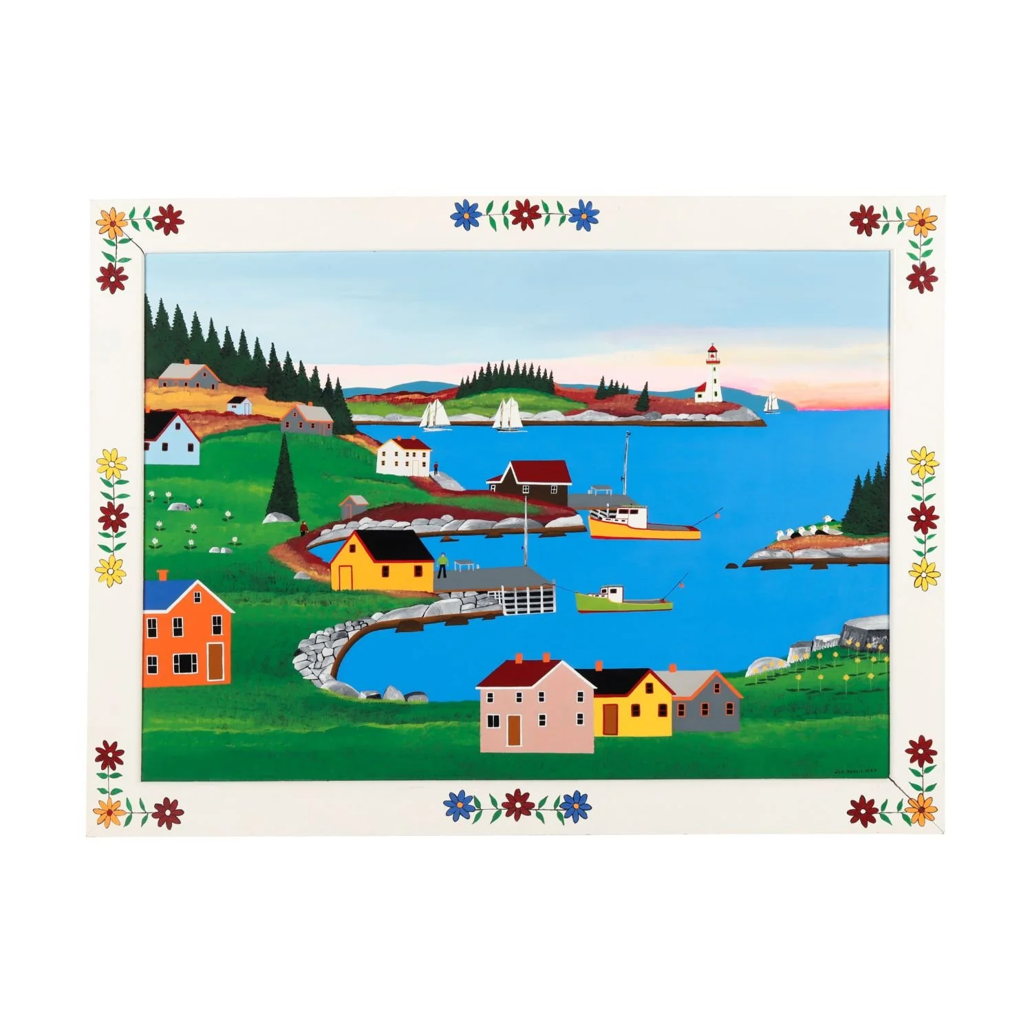  Joe Norris (1925-1996), titled Summer Cove, Flowers in Bloom (1987). Estimate: $9,000-$12,000.