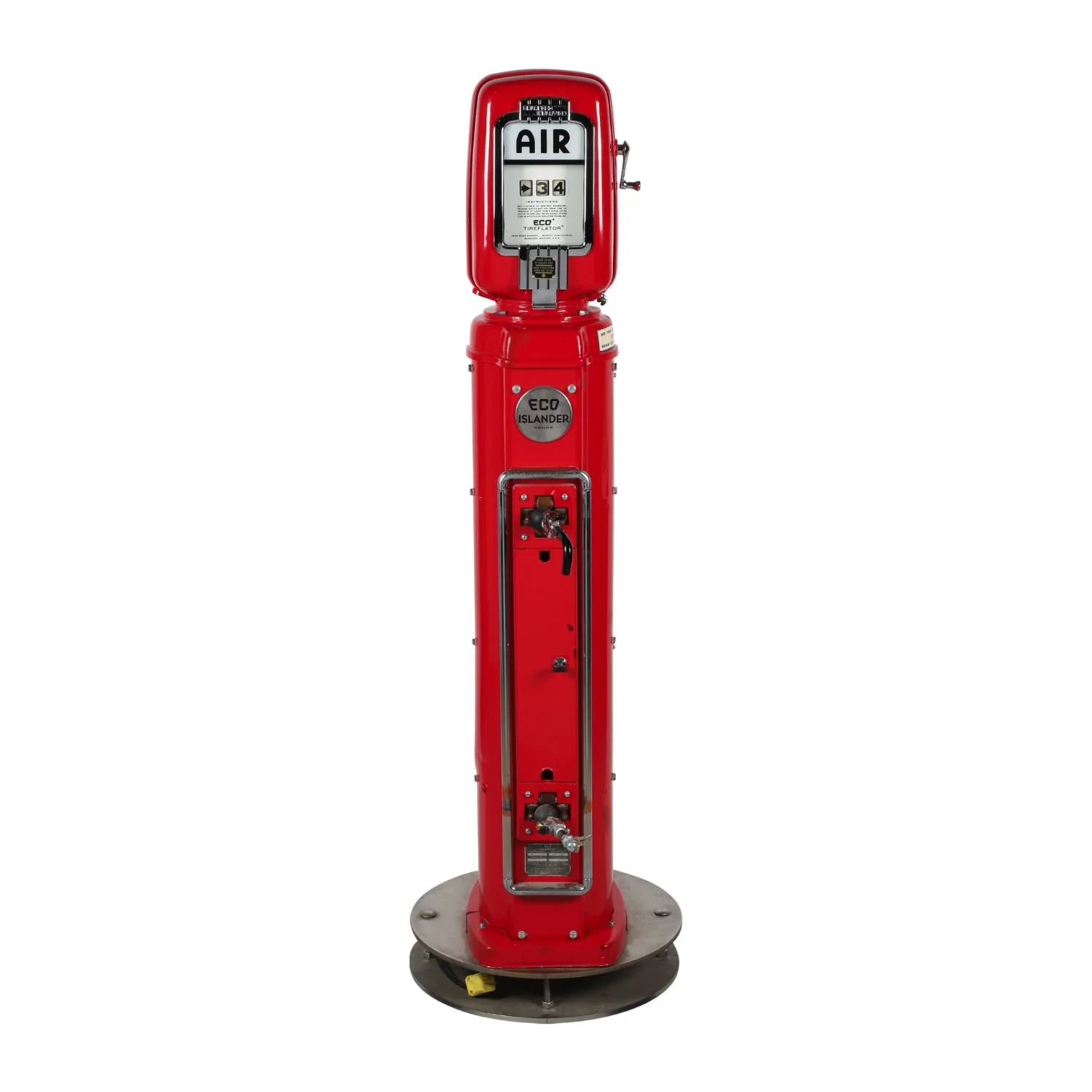 1940s Bennett ECO Tireflator Islander Model 244 air meter with a porcelain dial. Estimate: CA$4,000-$6,000. 