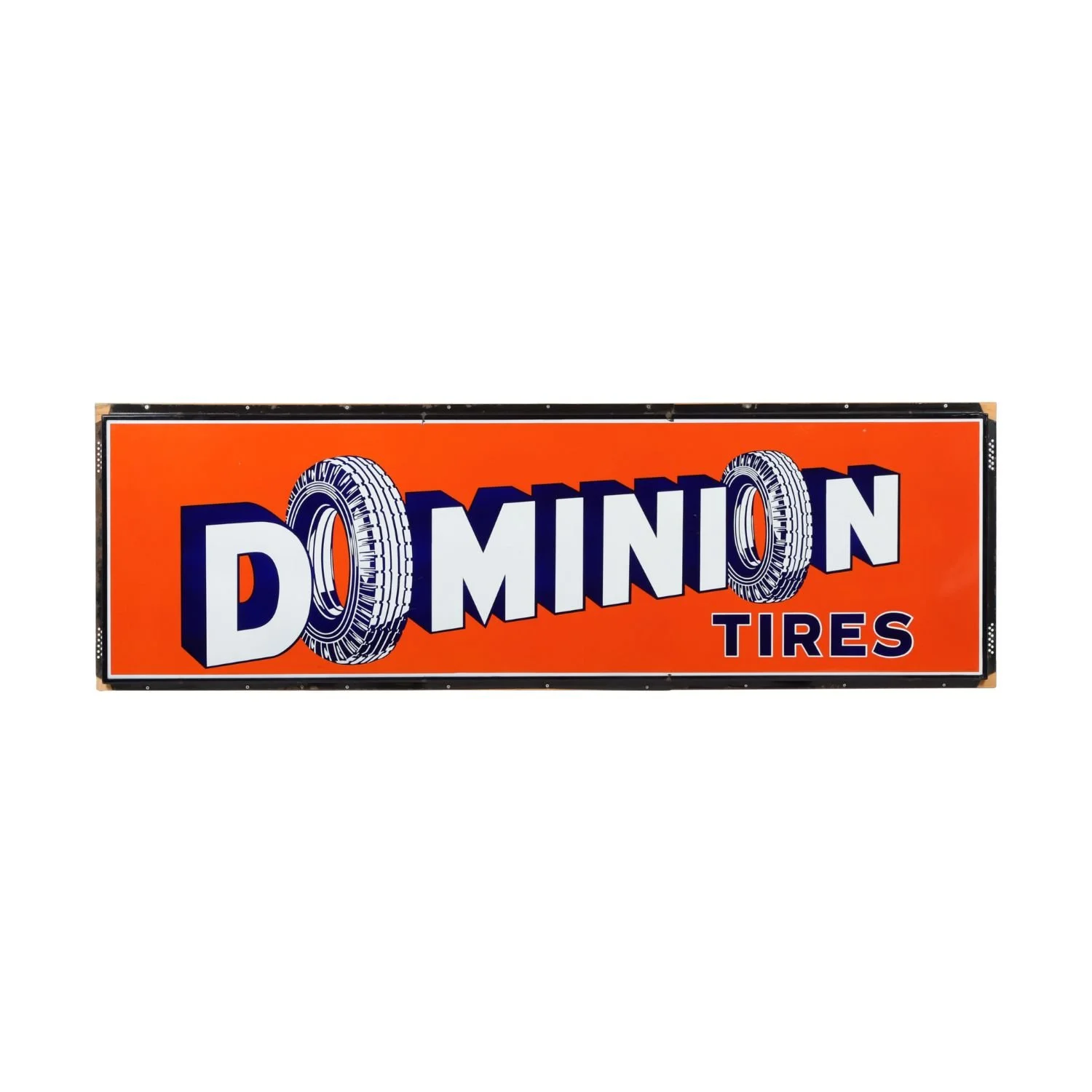 1930s Dominion Tires single-sided porcelain sign. Estimate: CA$4,000-$6,000.