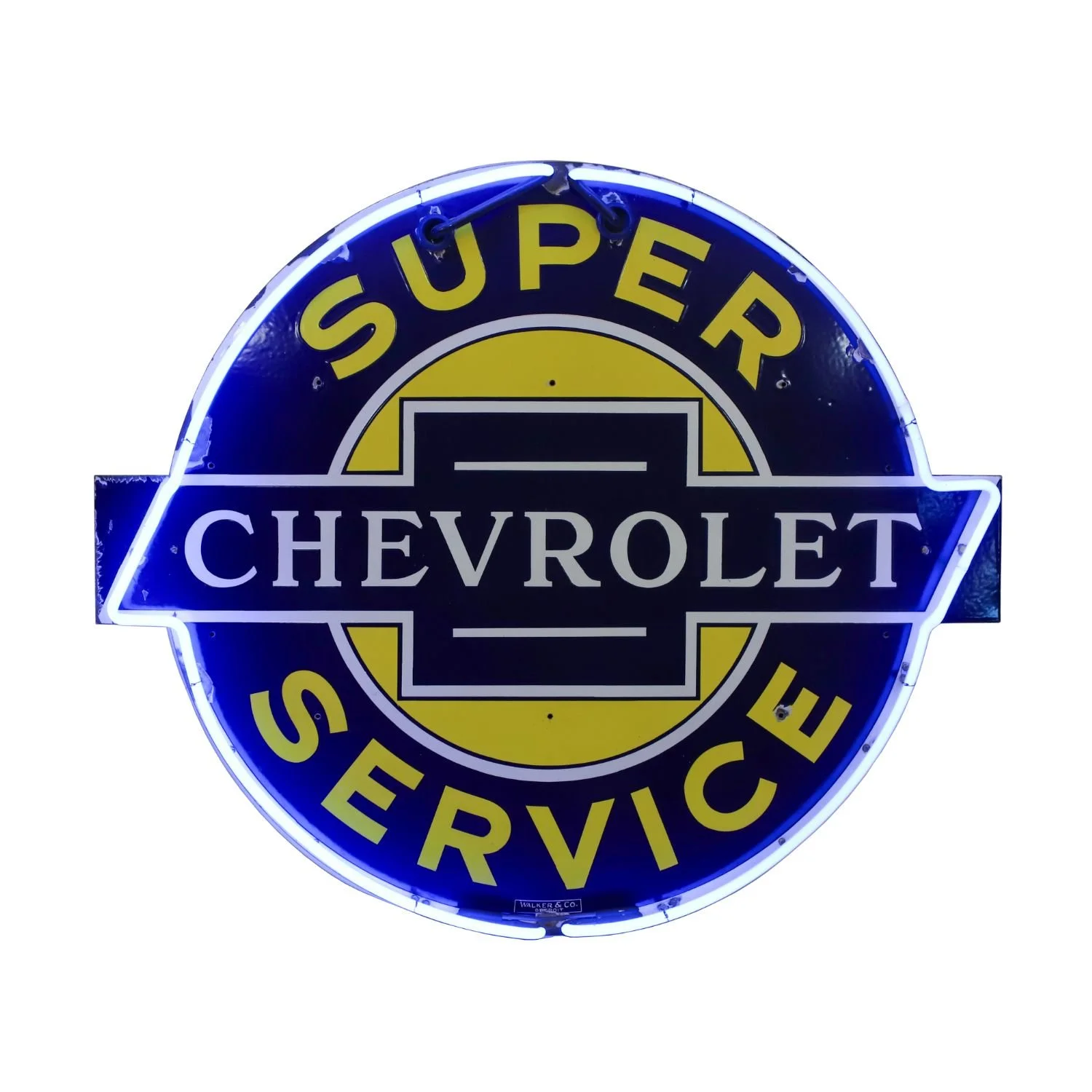 1940s Chevrolet (“Super Service”) single-sided porcelain neon sign (CA$30,680).