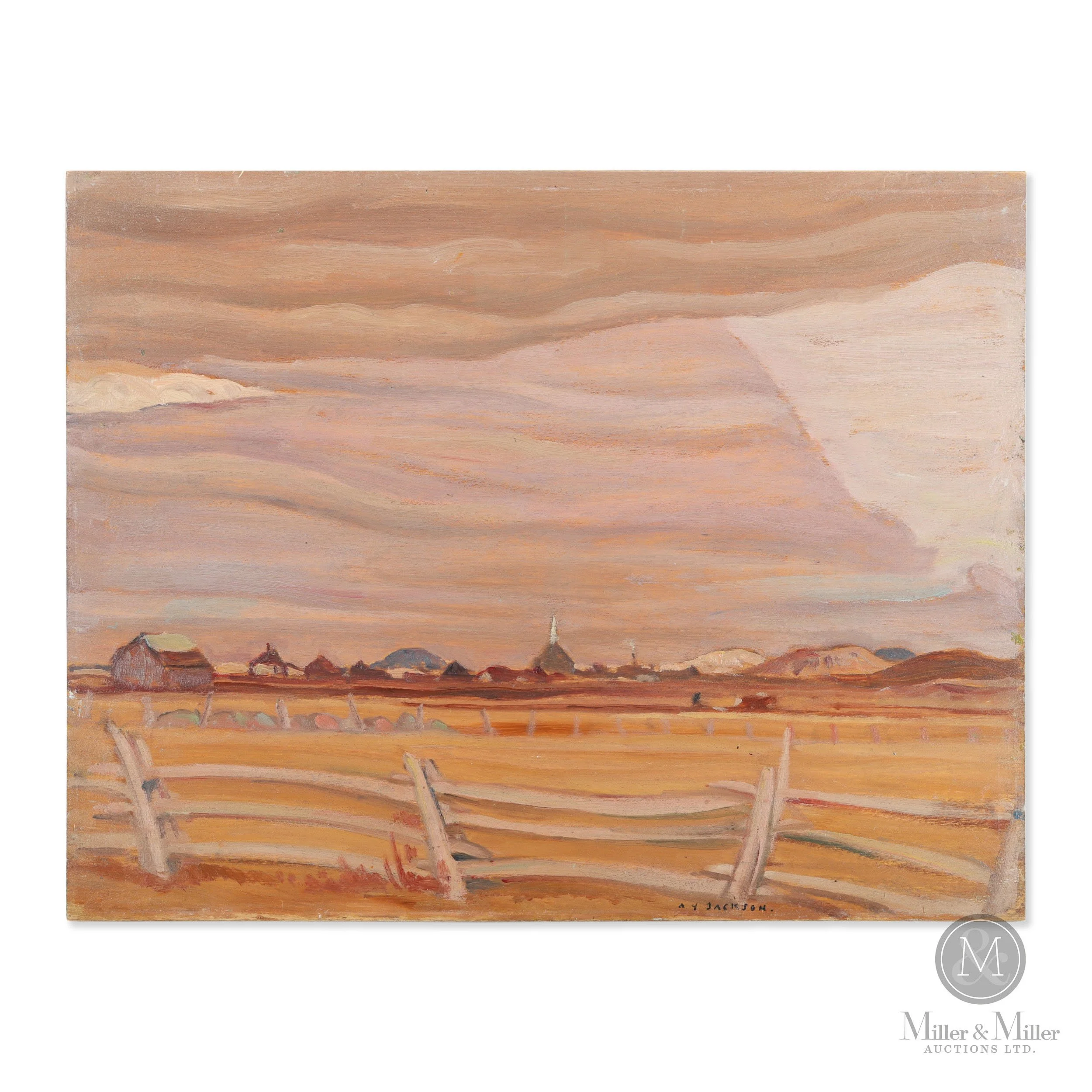 St. Lawrence Village by Alexander Young Jackson<BR><B>SOLD: $47,200</B>