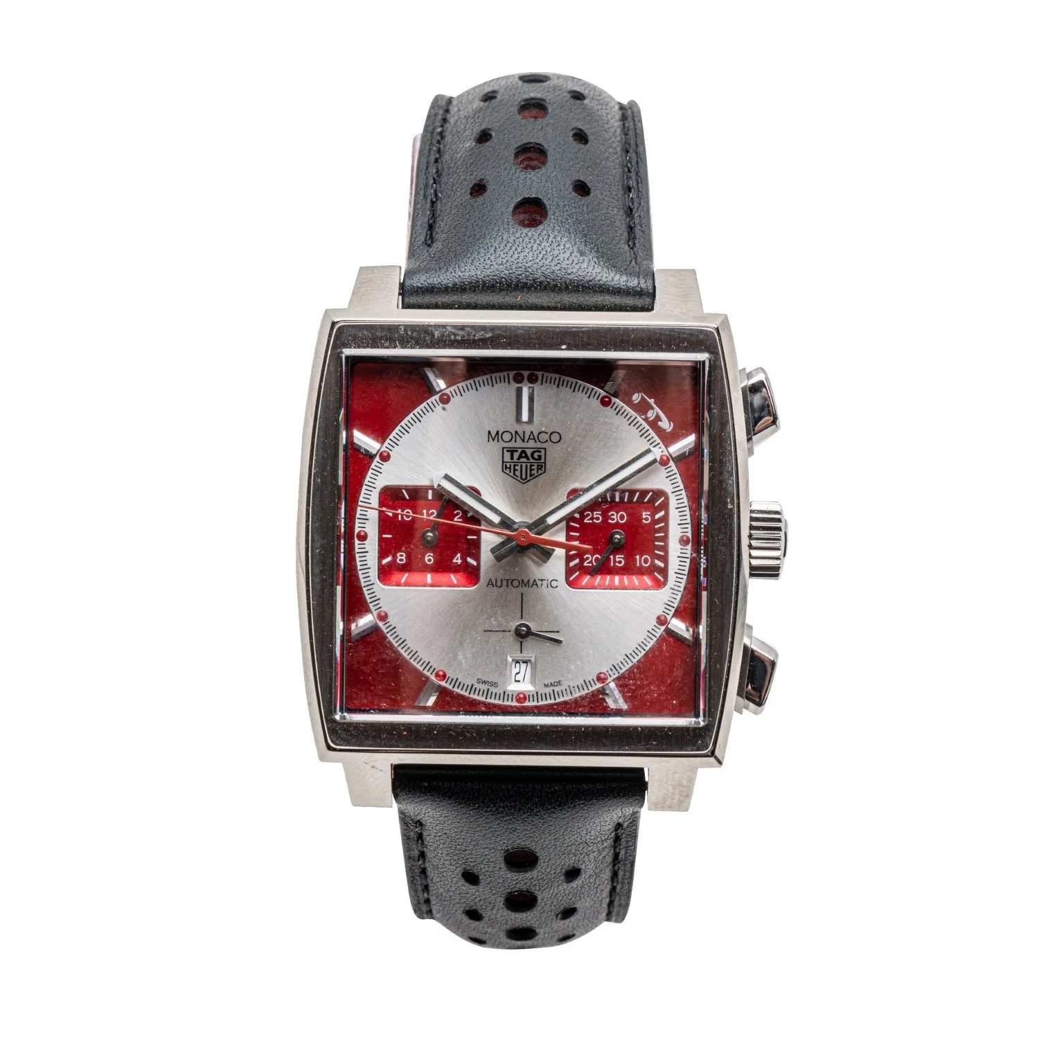 Circa 2020 Tag Heuer Monaco X watch (Ref. CBL2114), released in association with the Monaco Grand Prix Historique automobile race, one of only 1,000 produced (CA$8,260).