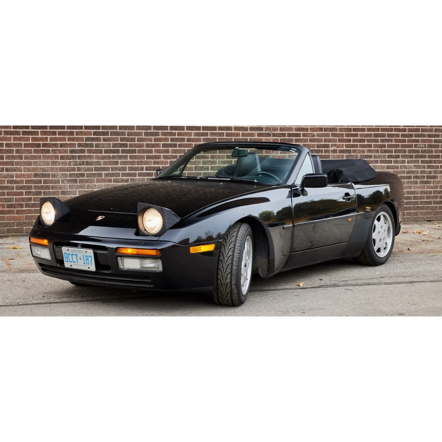 Black, two-door 1990 Porsche 944 S2 Cabriolet convertible with 19,395 miles (CA$21,240). Howie Meyer pampered it and considered it his ‘Sunday driver’ (but only in the summer).