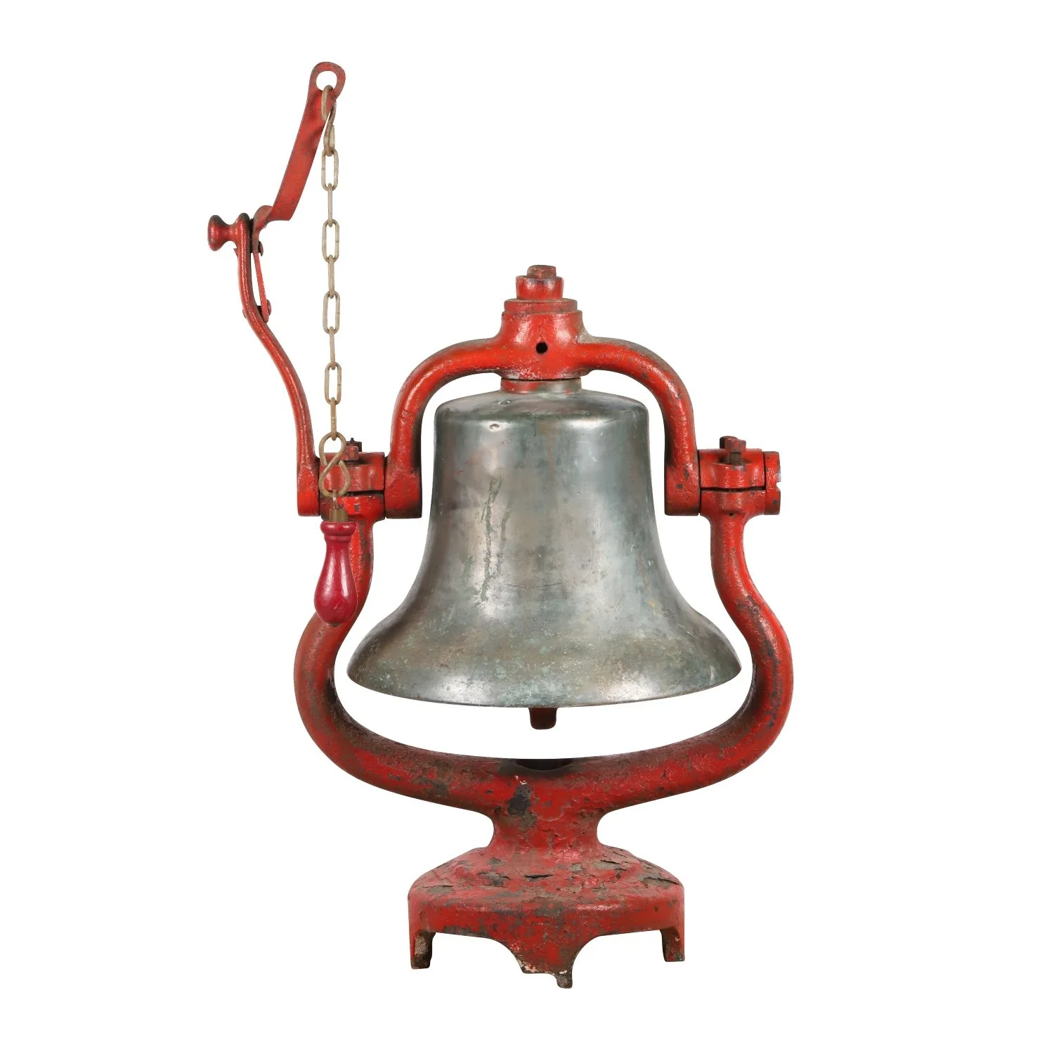 Grand Trunk Railway locomotive bell, 13 inches tall and 17 inches in diameter, made in Canada in the 1920s, the bronze bell mounted to a cast iron harp and hardware (est. CA$2,000-$3,000).