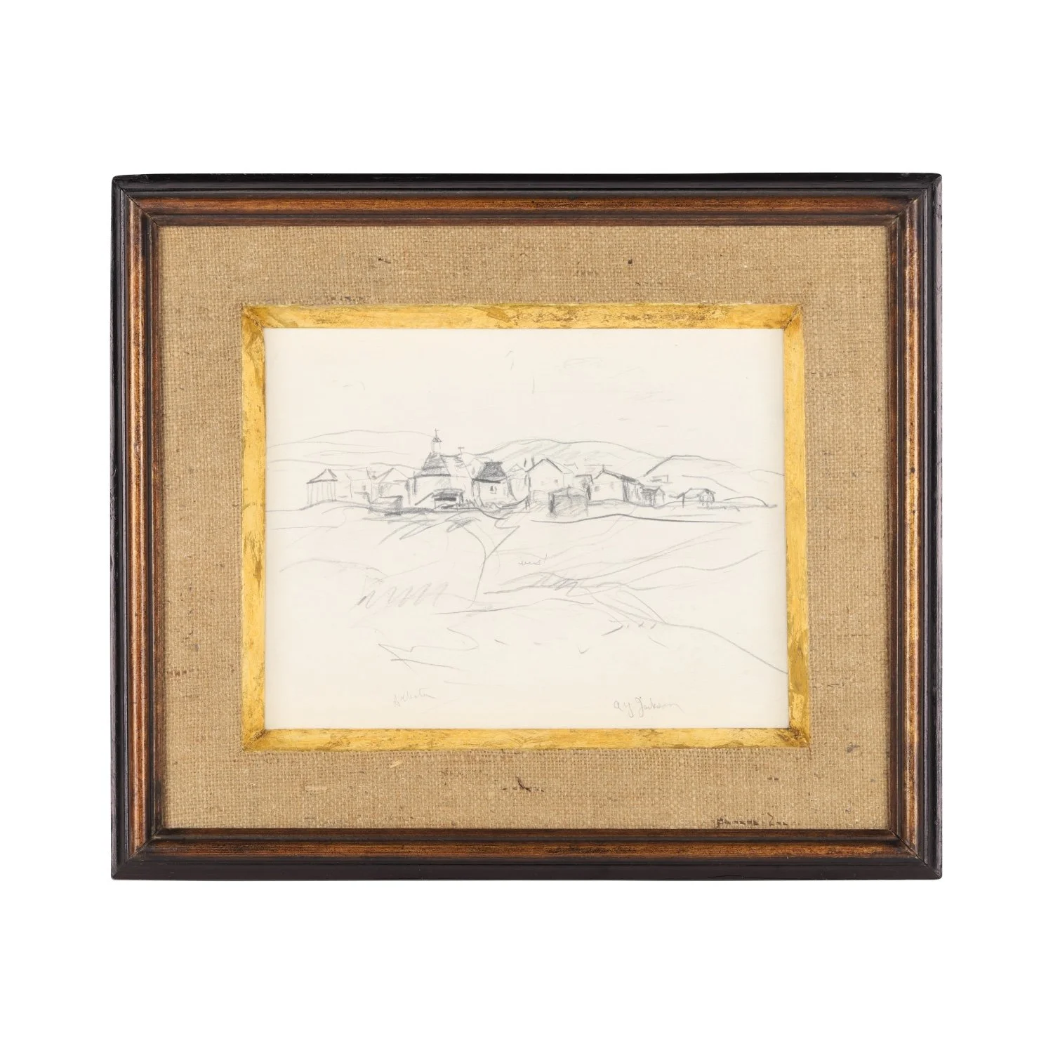 Working pencil sketch on paper titled “Alberta” by A.Y. Jackson (Canadian, 1882-1974), supplied by Jackson to John Kinnear, artist signed lower left but undated (CA$4,425).