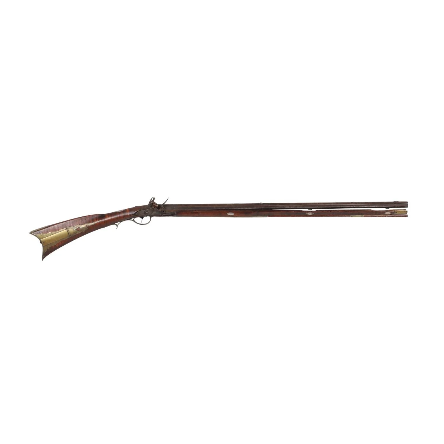 American Kentucky flintlock rifle made by Nicholas Hawk (1782-1844, Monroe County, Pa.), .46 calibre with a barrel length of 31 ½ inches (overall 47 inches long) (est. CA$6,000-$8,000).