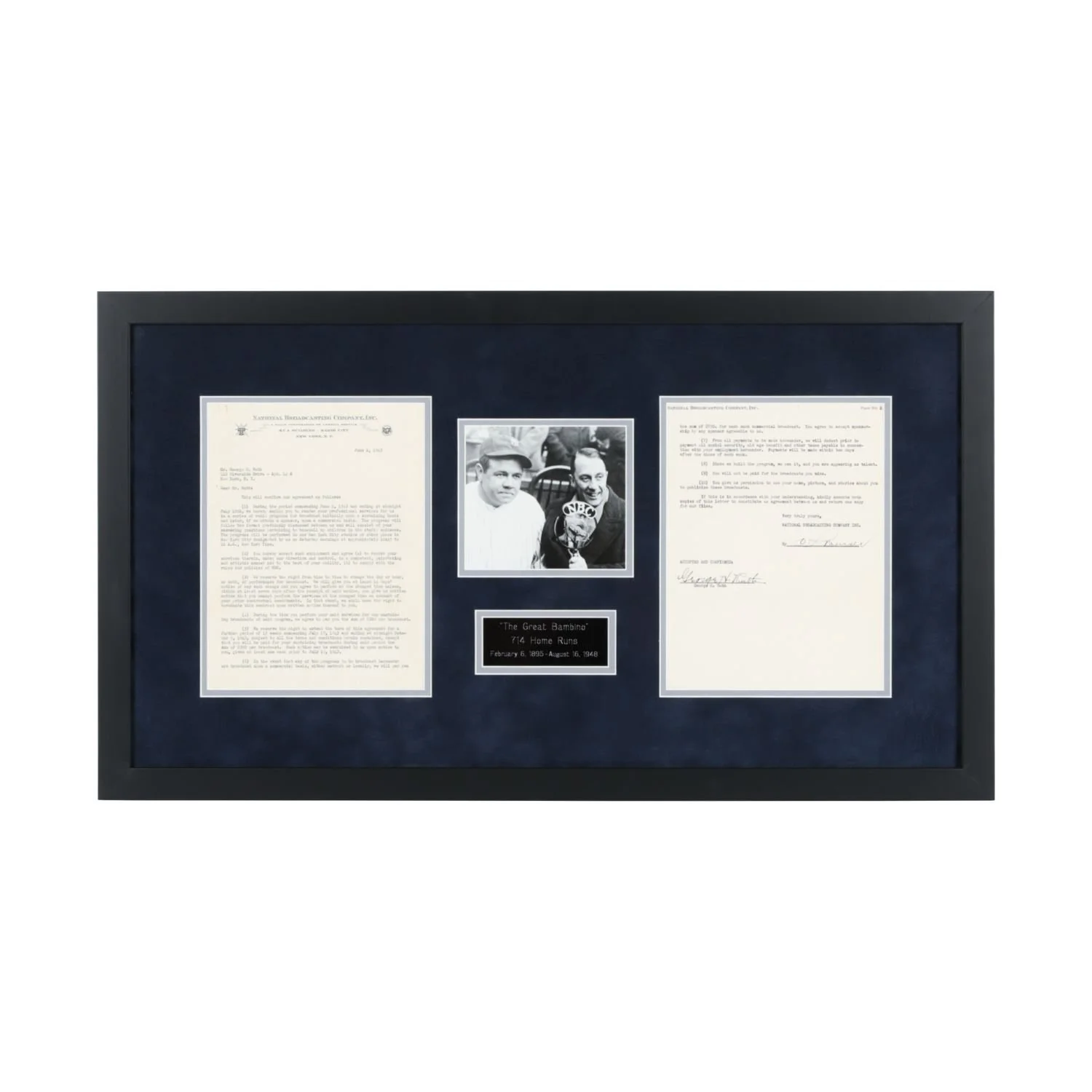 Lot #71 – 1943 NBC contract signed by Babe Ruth, featuring a PSA 10 Gem Mint “George H. Ruth” autograph. Estimate: CA$20,000–$25,000.