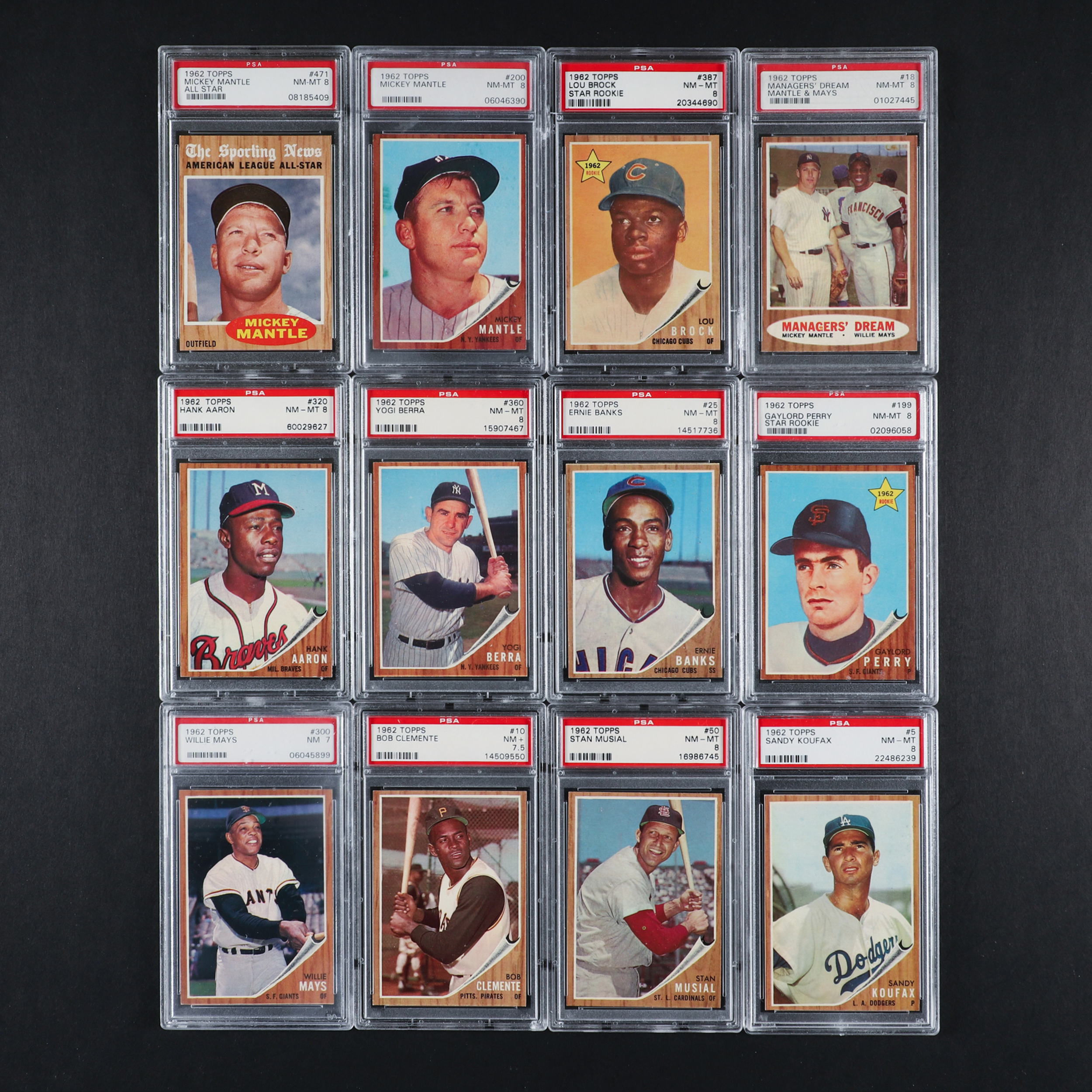 1962 Topps Complete Set (598/598) Set Rating 8.117 (7th Current Finest)<BR><b>SOLD: $102,850</B>