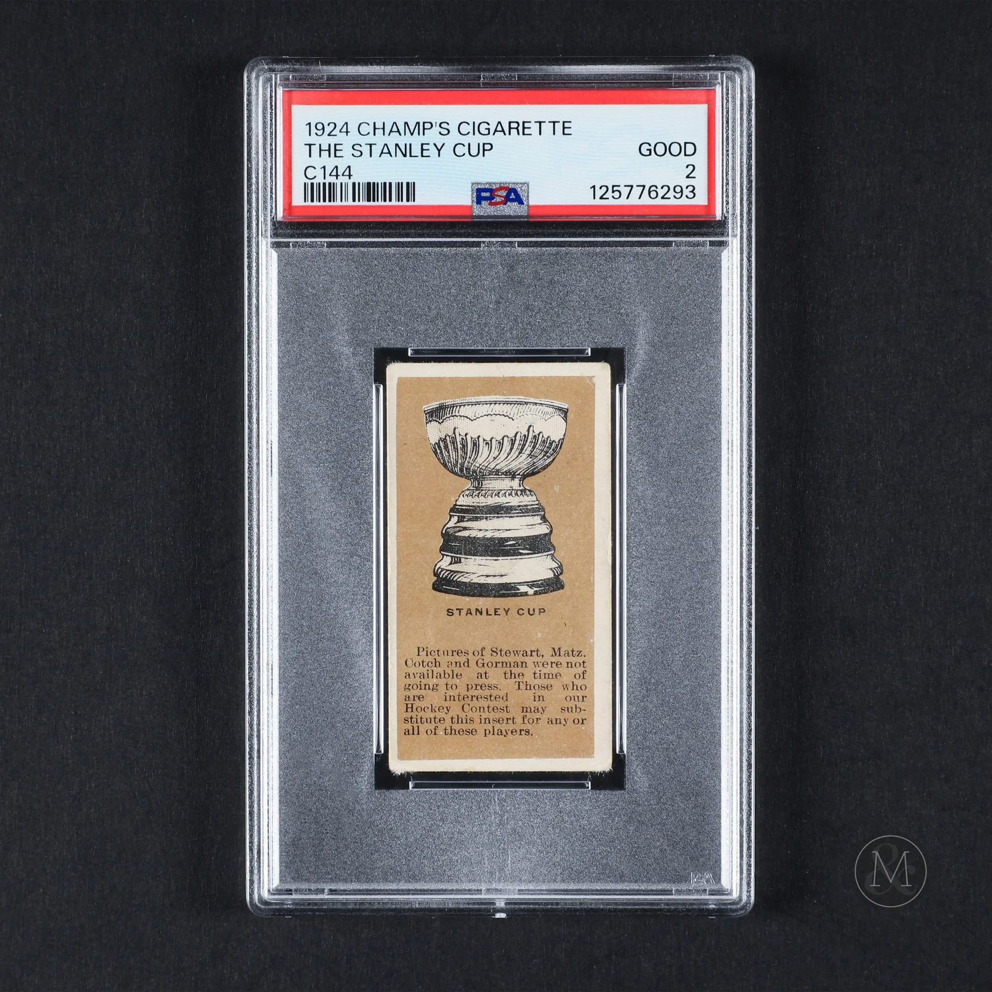 1924 Champ's The Stanley Cup (PSA 2 GD)<BR><B>SOLD: $32,670</b>