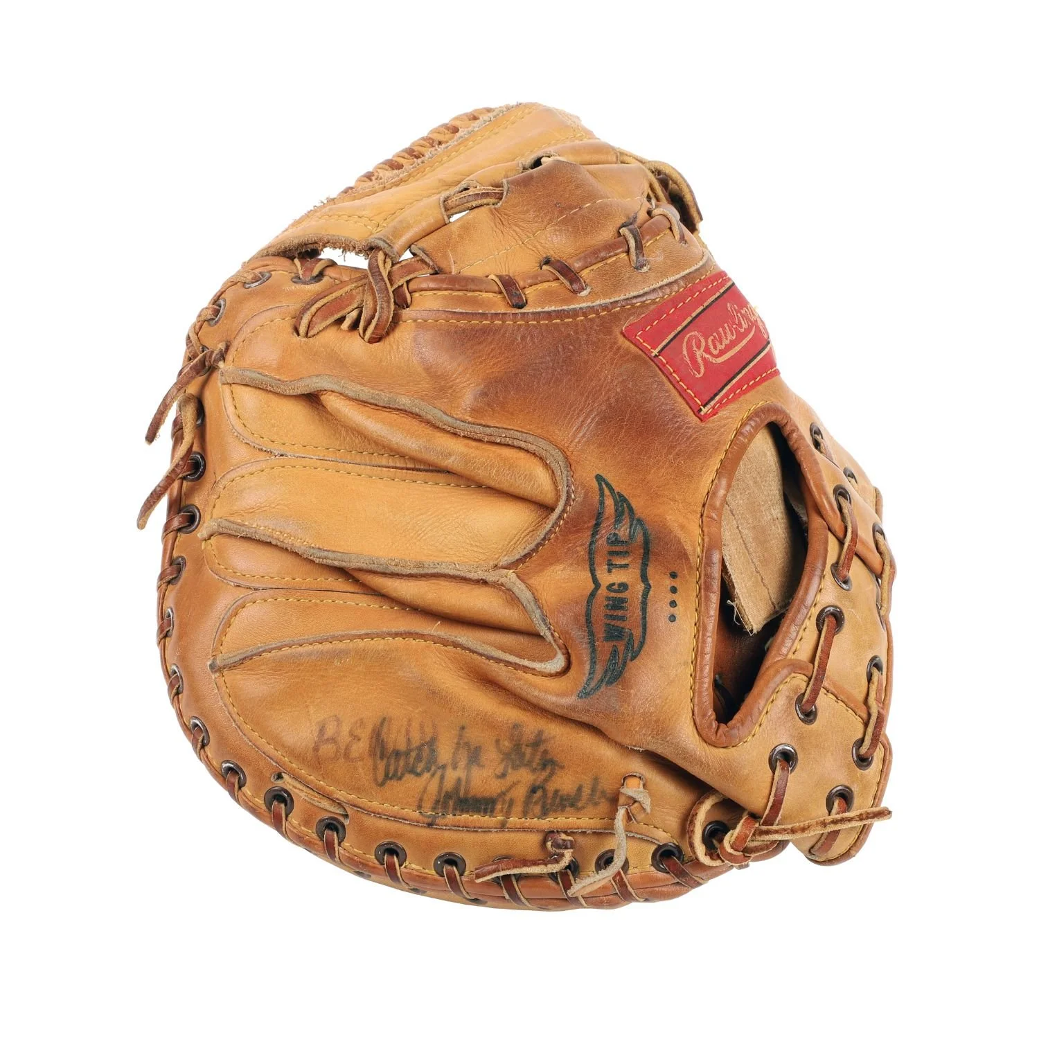 Lot 50: Johnny Bench’s late-1970s game-used and signed Rawlings Heart of the Hide catcher’s mitt (CA$13,310).
