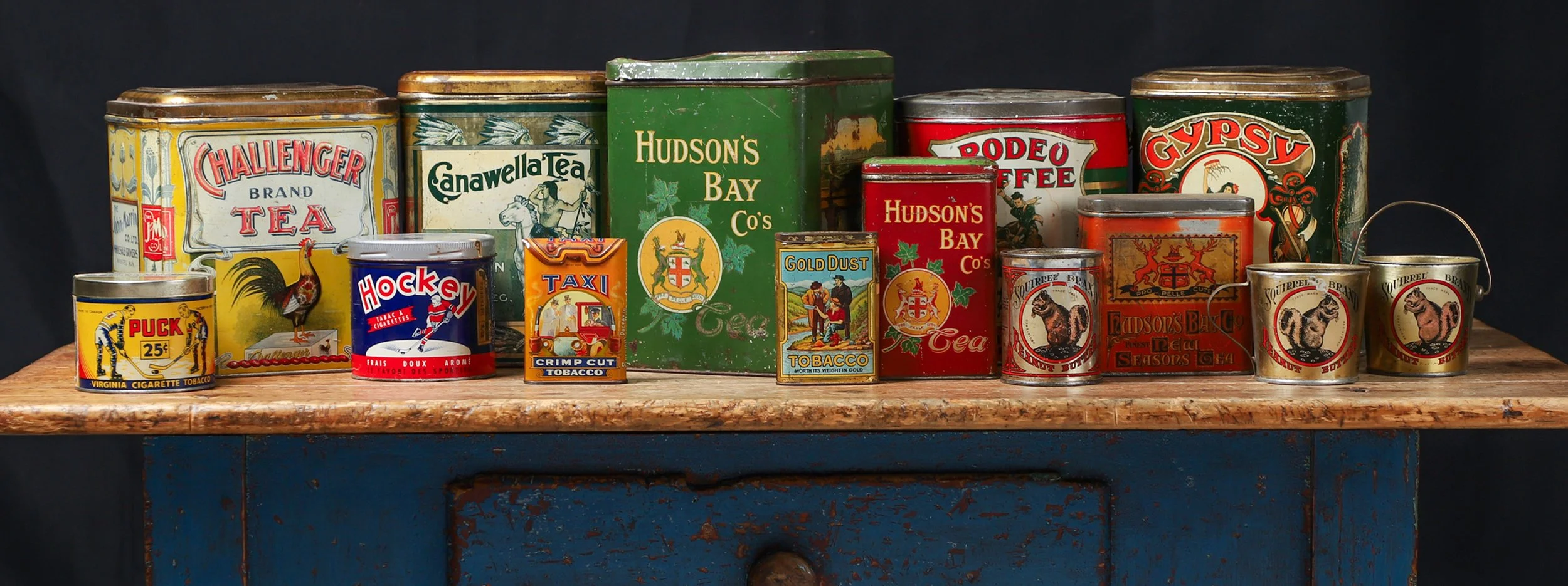 General Store Advertising Tins