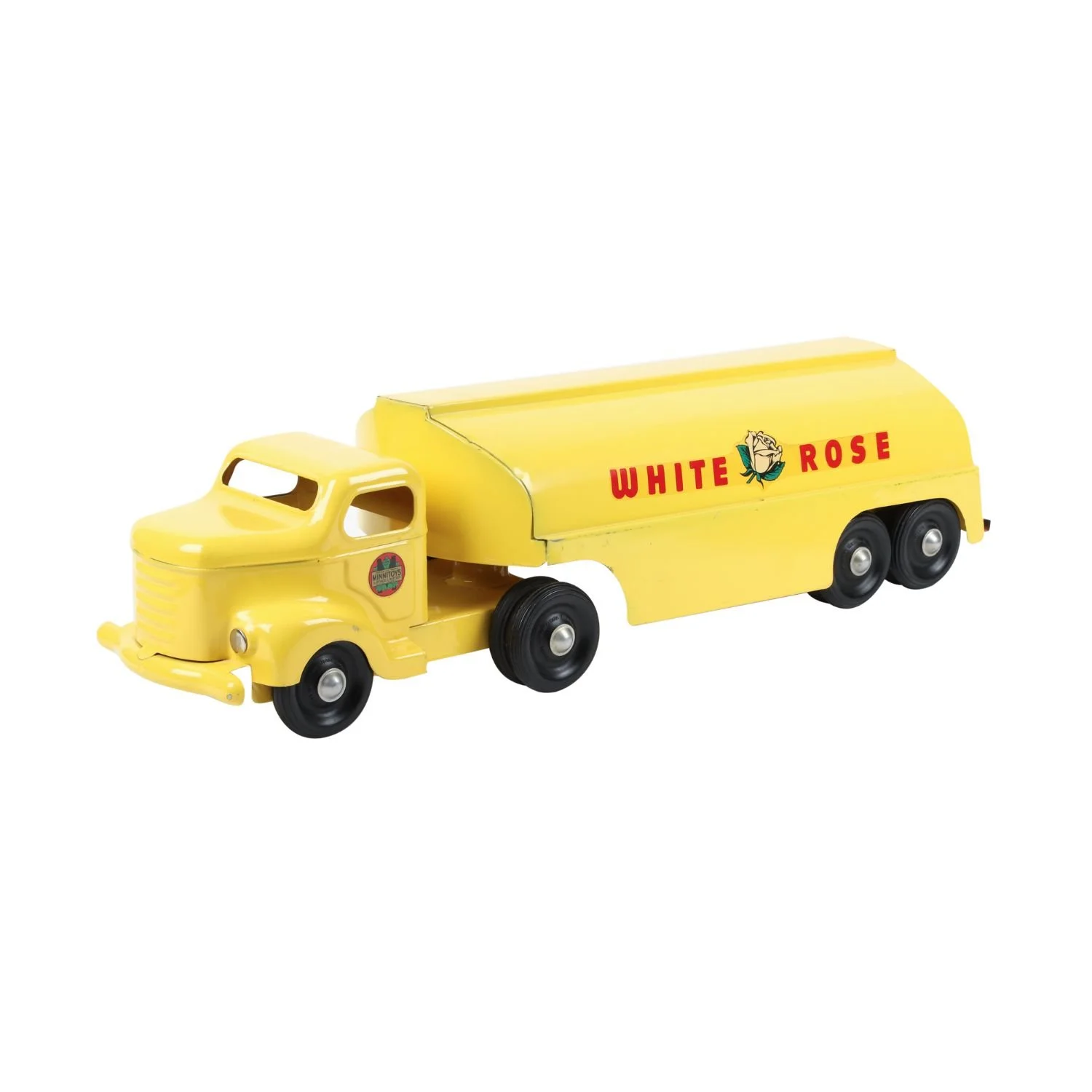 Otaco Minnitoys “White Rose” oil tanker, Canadian pressed steel with crisp decals (est. CA$1,200–$1,500).