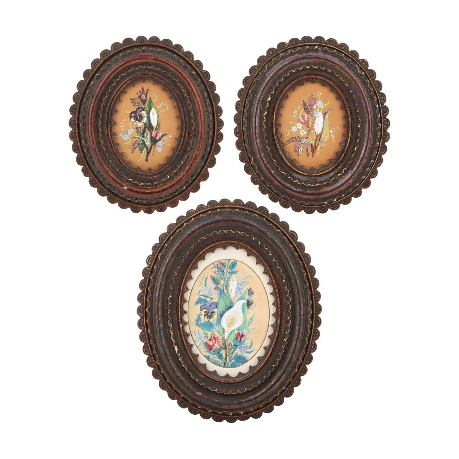 Brantford Pottery Picture Frames: Canadian, 1863, rare Effner family frames attributed to Brantford Pottery; sold for CA$6,050.
