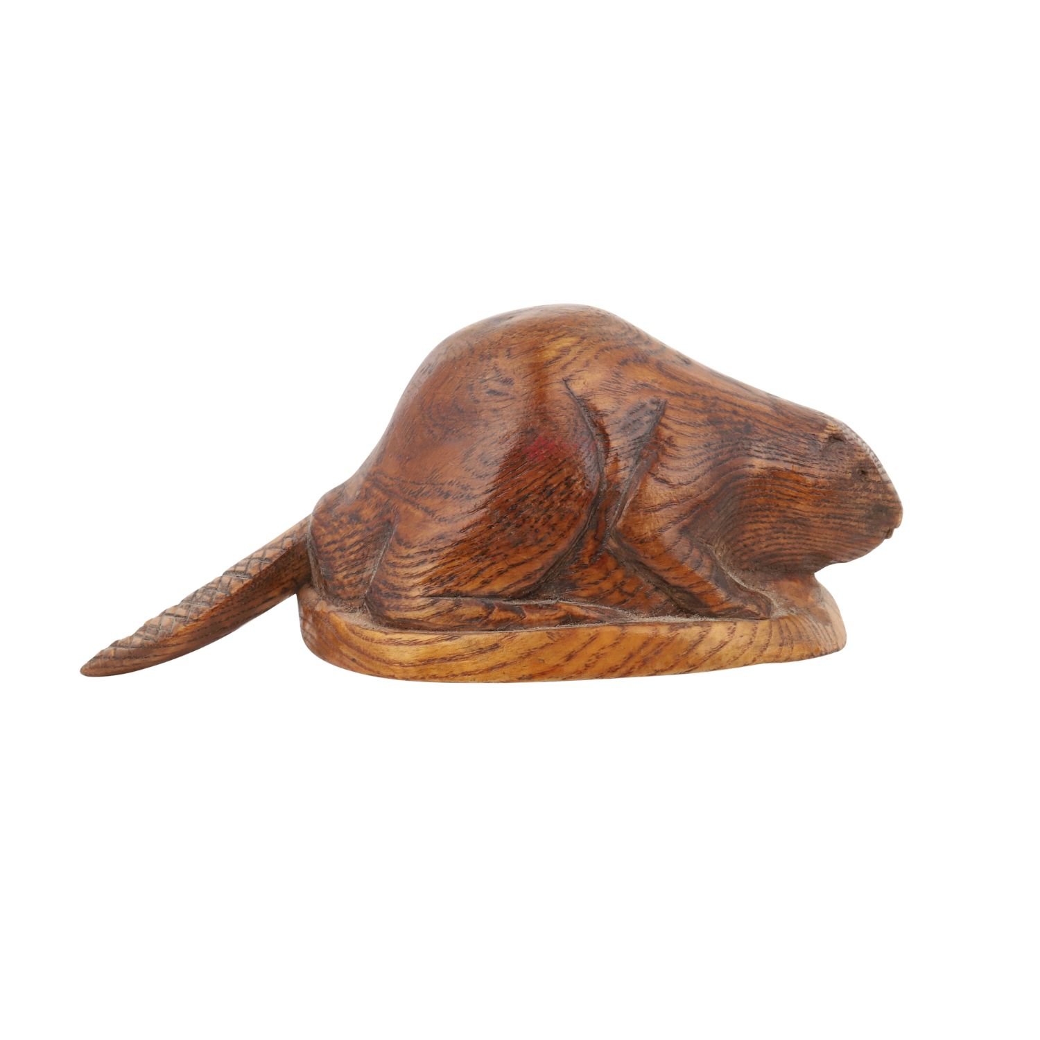 Beaver Canoe Cup. Maritime carved ash canoe cup with full-bodied beaver form, c. 1930 (CA$9,075).