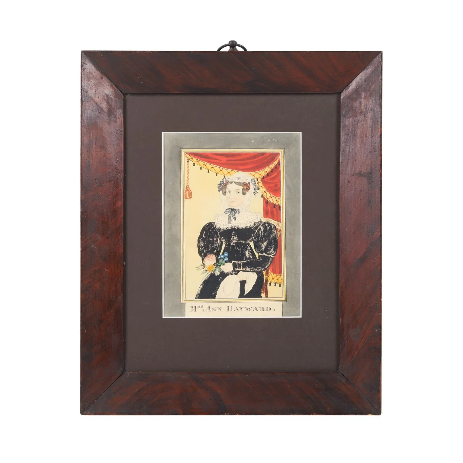 Thomas Macdonald Portrait. Rare early Canadian watercolour portrait of Mrs. Ann Hayward, New Brunswick, c. 1825–1830 (CA$9,680).