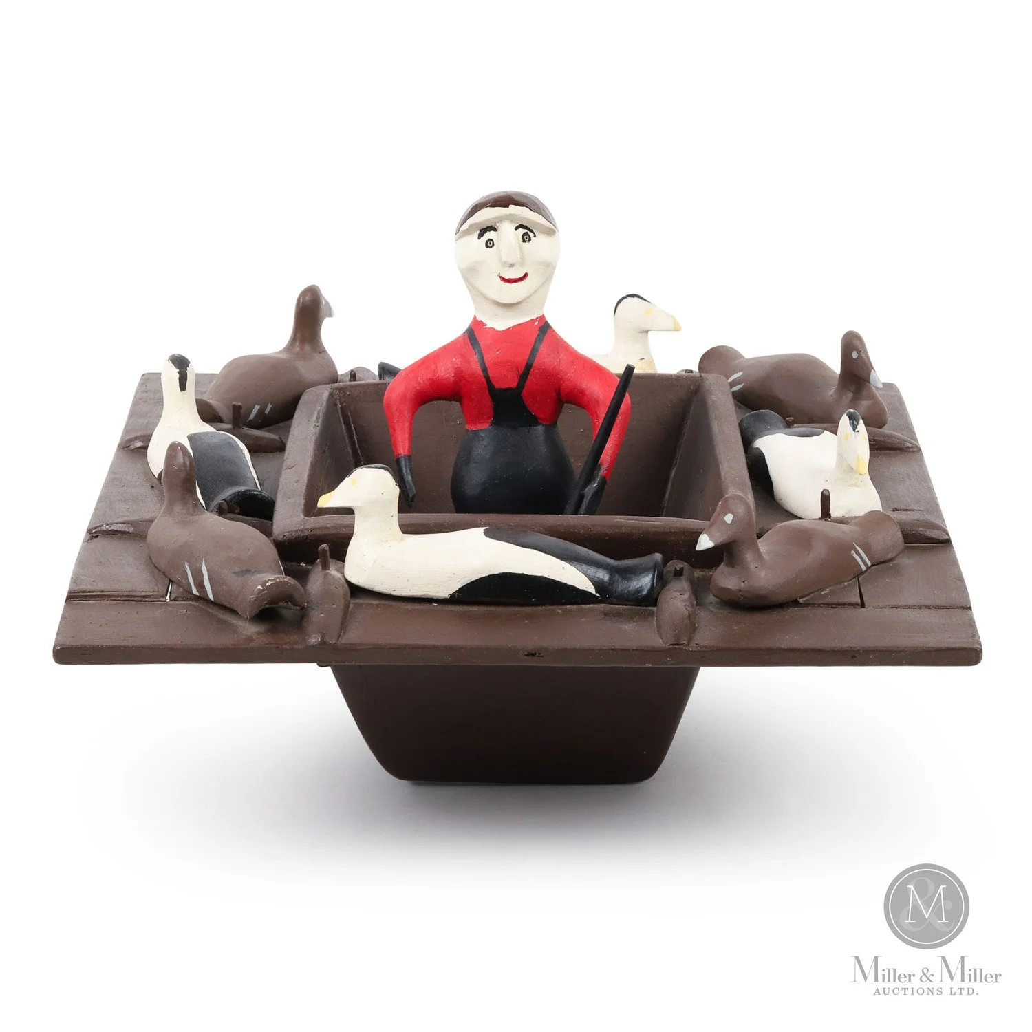 Duck Hunting Sink Box by Charlie Tanner<br><b>SOLD: $6,655</B>