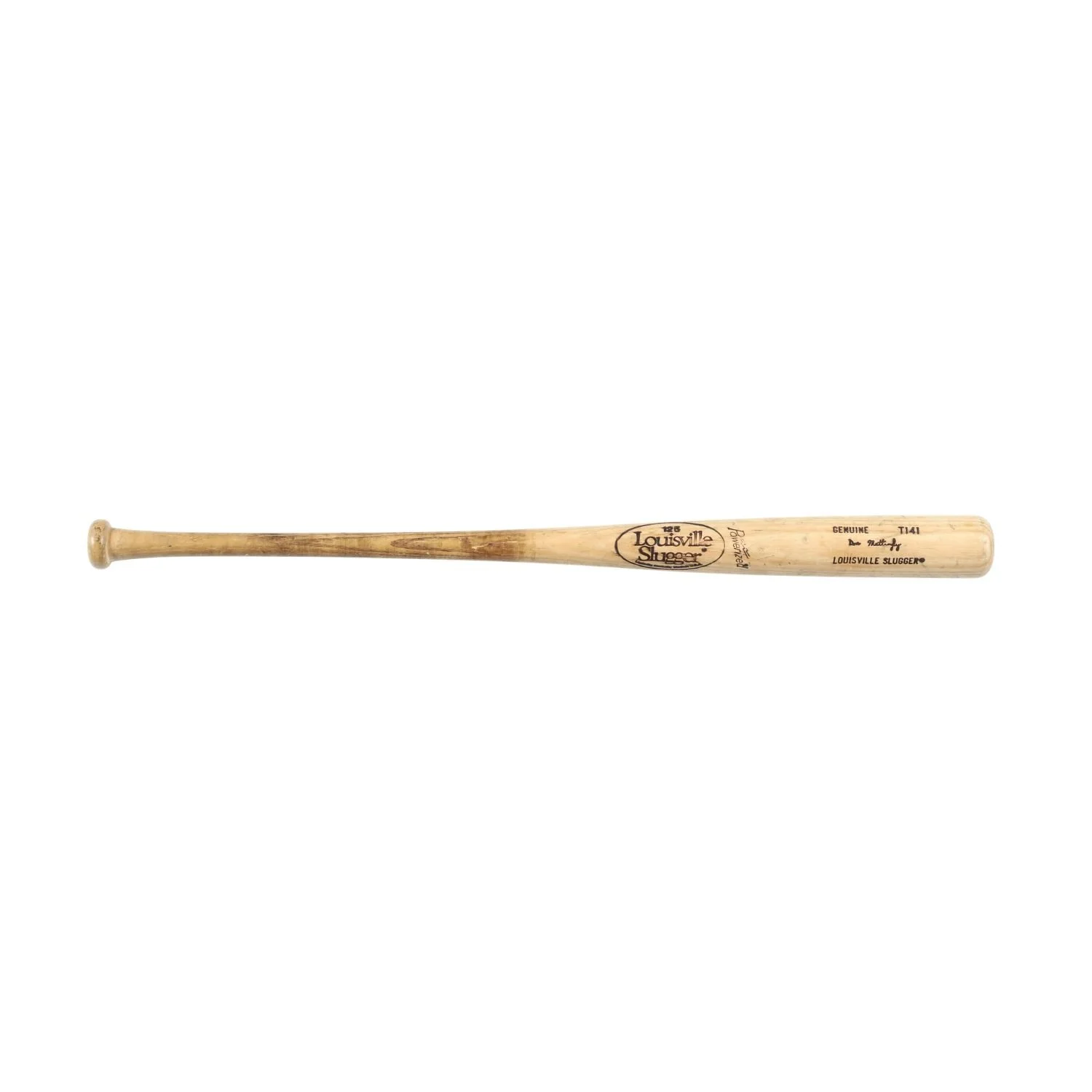 1986–1989 Don Mattingly game-used bat with heavy use and repair. Estimate: CA$2,000–$3,000.
