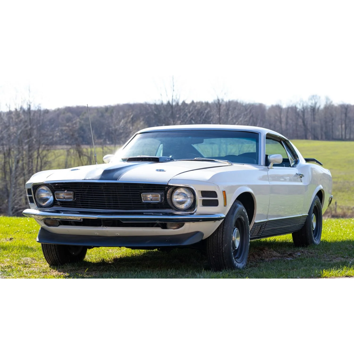 1970 Ford Mustang Mach 1 428 Cobra Jet R-Code, featuring functional Shaker Ram Air induction and factory performance styling. Estimate: CA$110,000-$130,000.