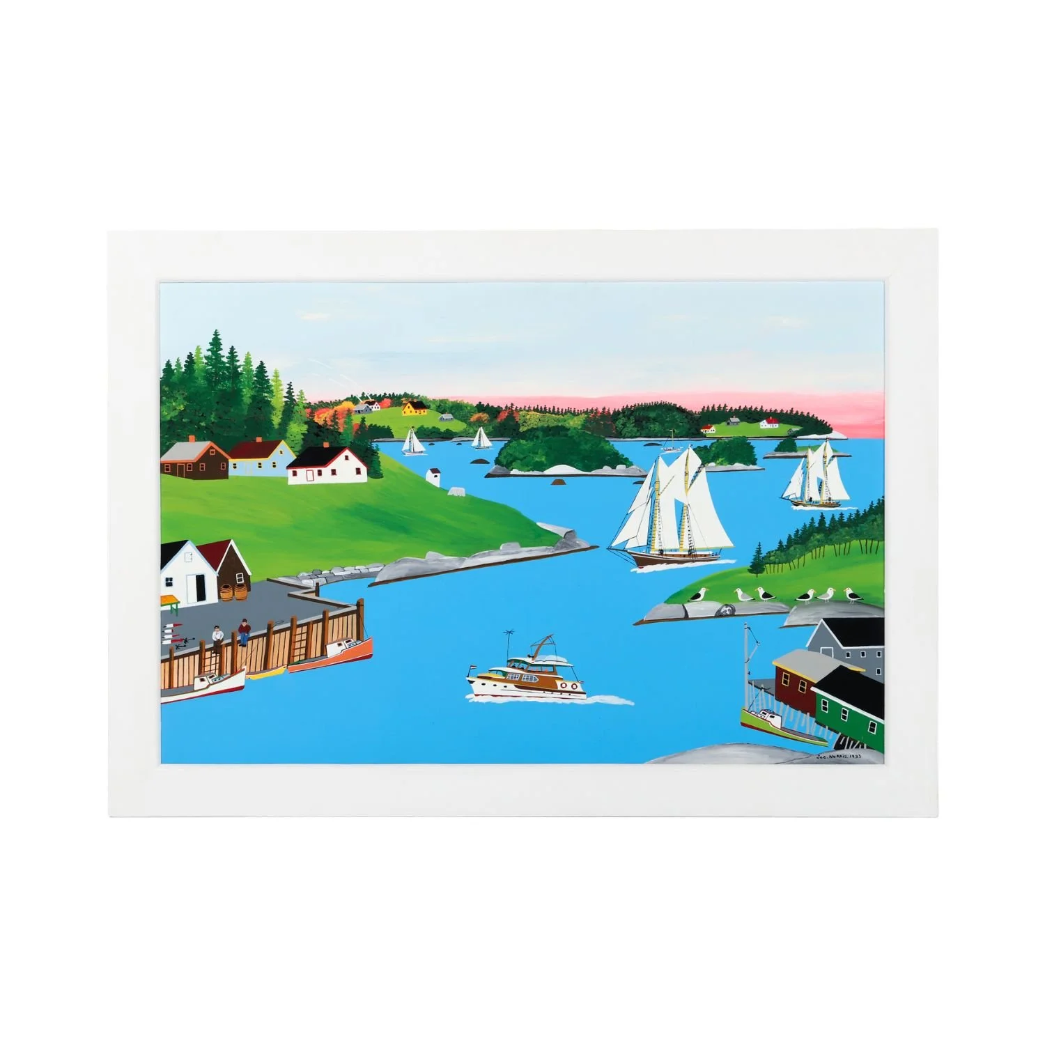 Joe Norris, Prospect Bay - Highly detailed Nova Scotia coastal landscape from 1983. Estimate: $9,000–$12,000 (Canadian).